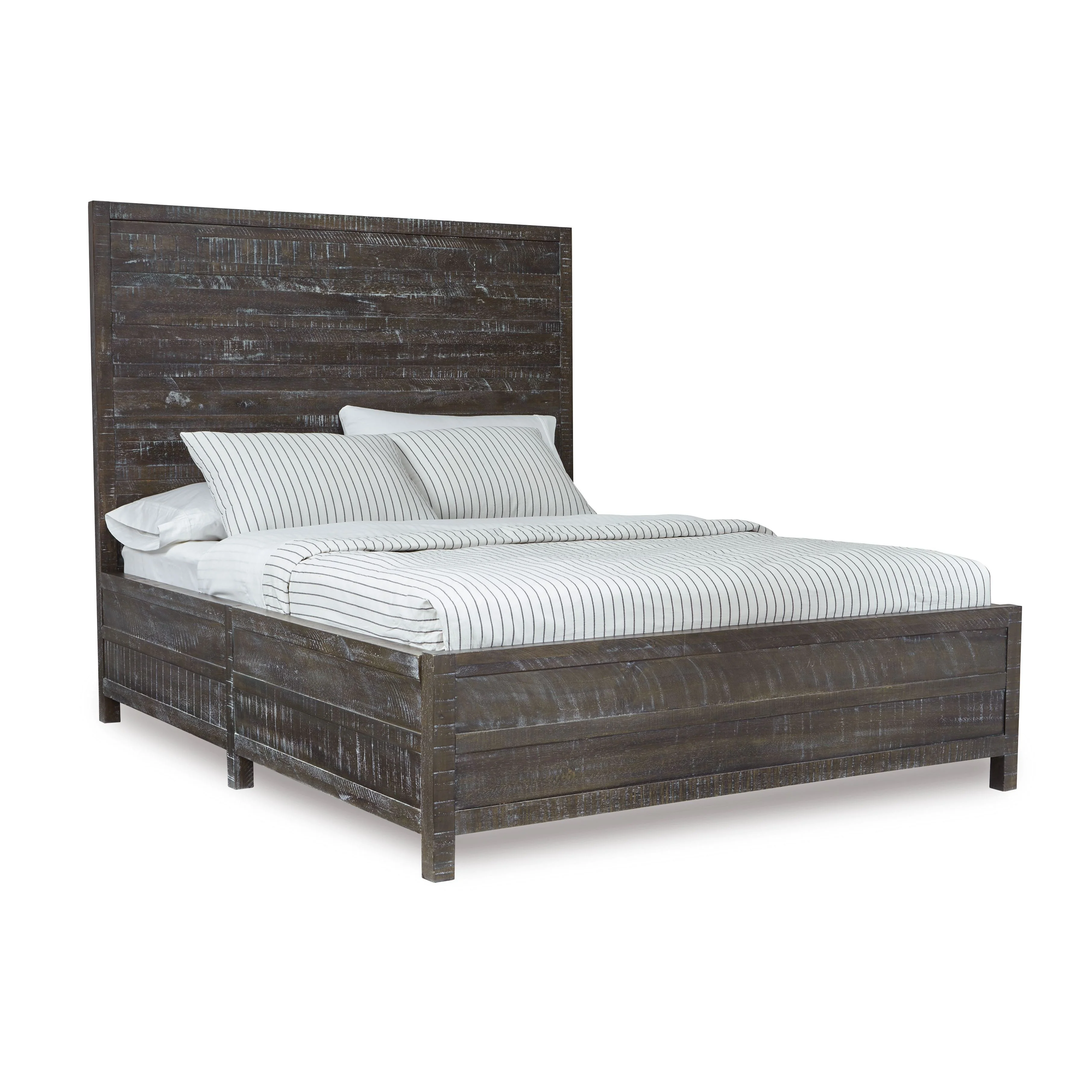 Townsend Solid Wood Eastern King Low-Profile Bed in Gunmetal - Image 4