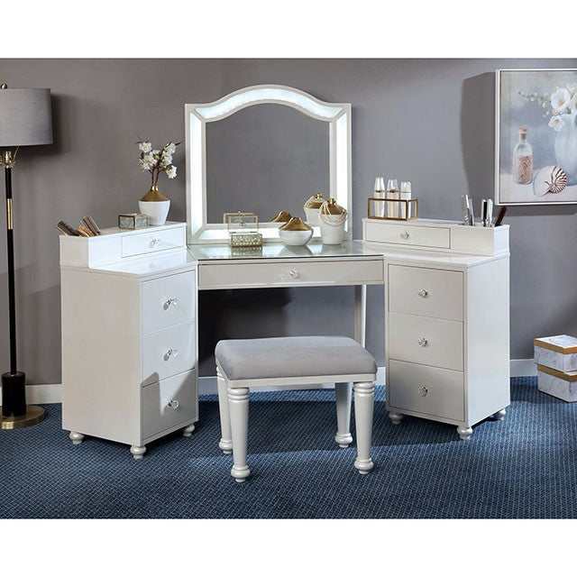 Tracie Luminous White Vanity Set - Image 2