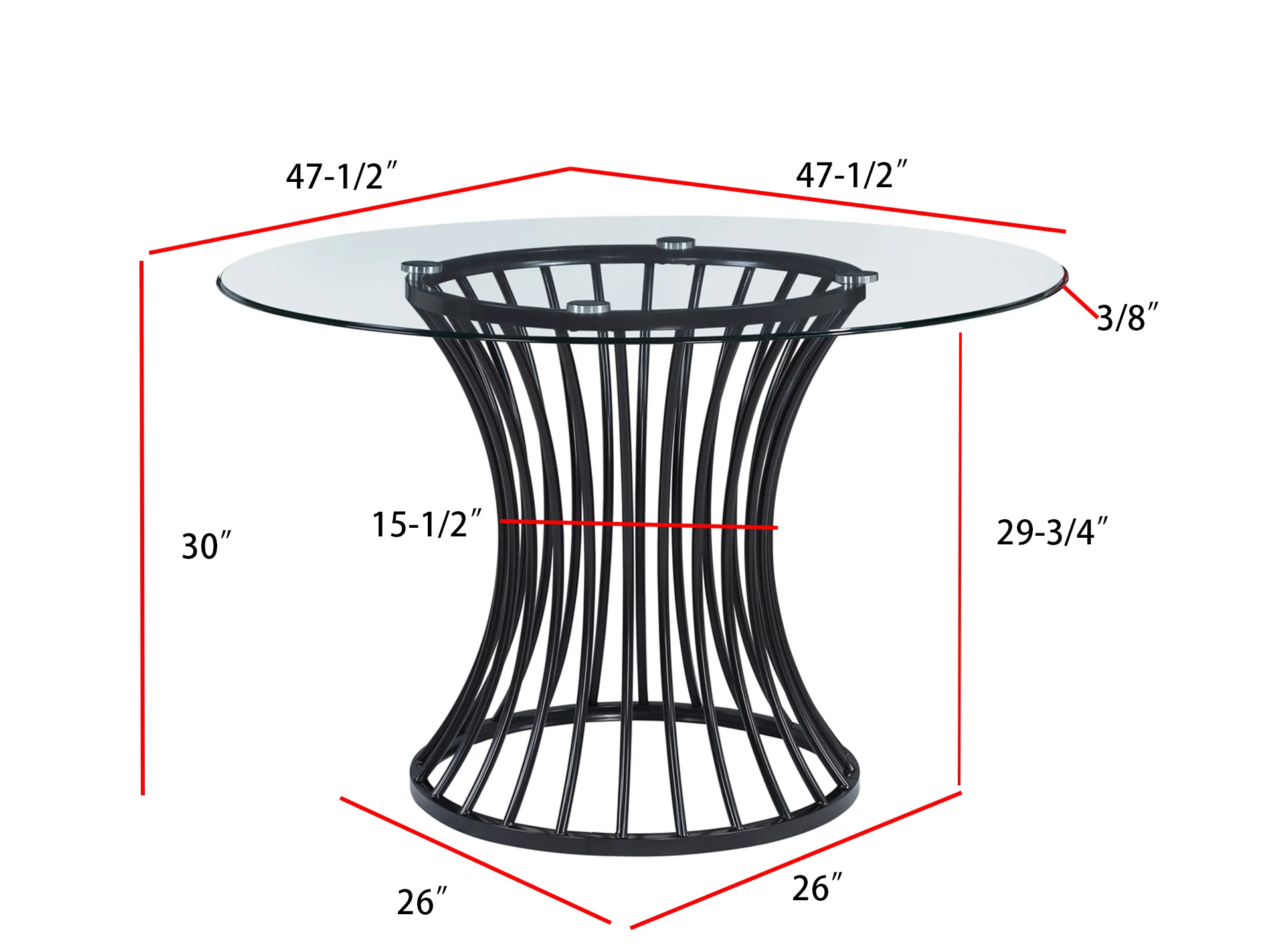 Tracy Light Grey/Black 5-Piece Round Dining Set - Image 4
