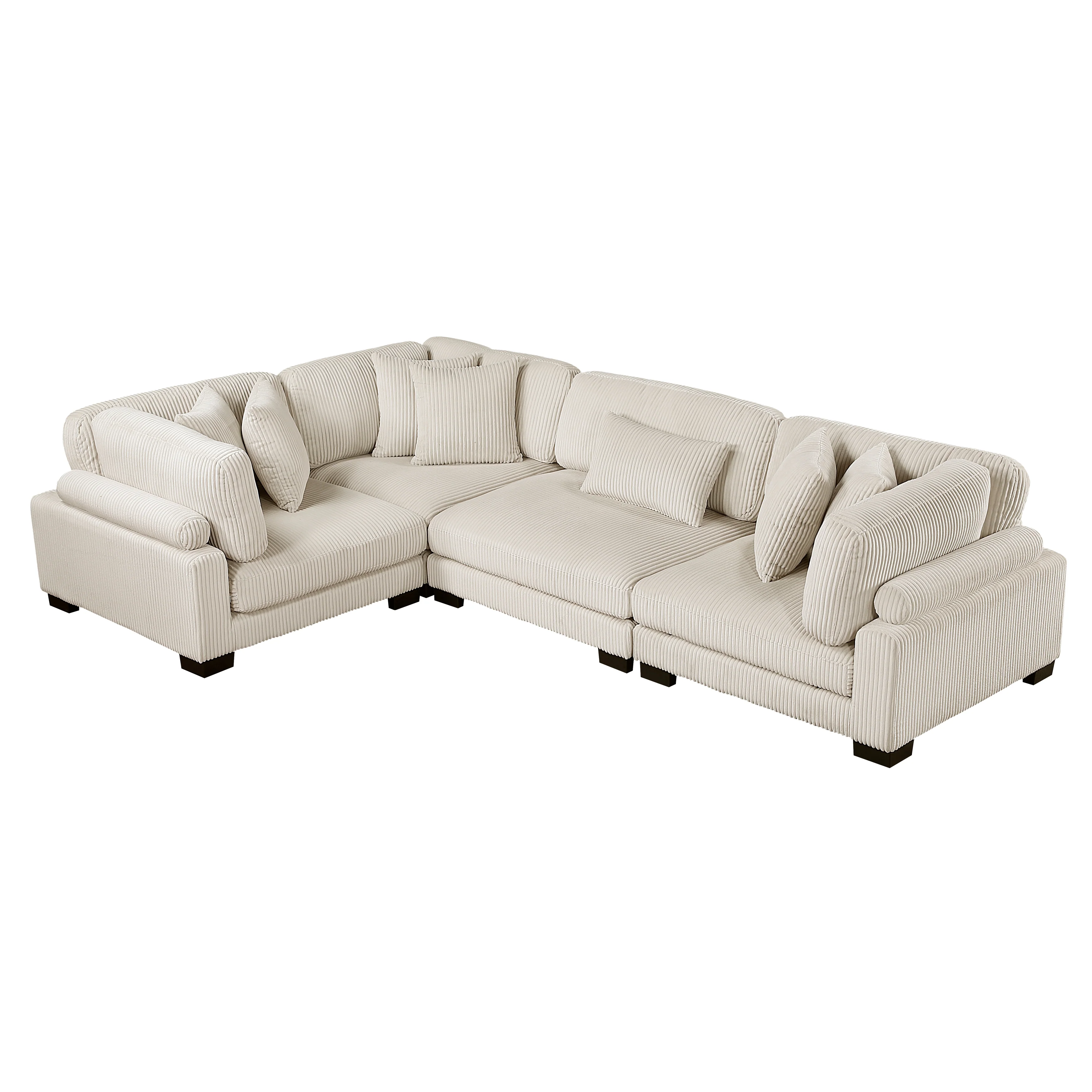Traverse Beige 4-Piece Modular Sectional - Image 2