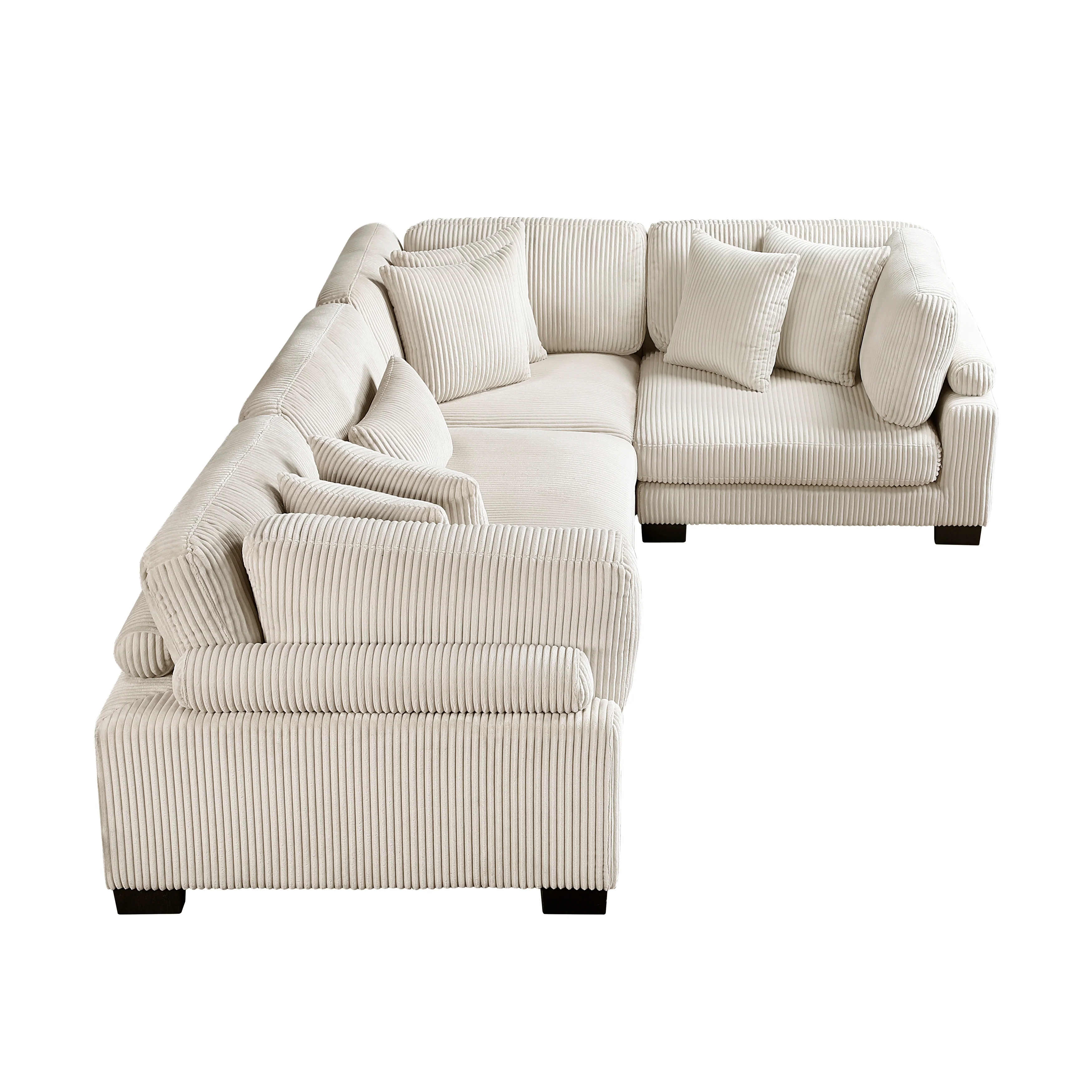 Traverse Beige 4-Piece Modular Sectional - Image 5