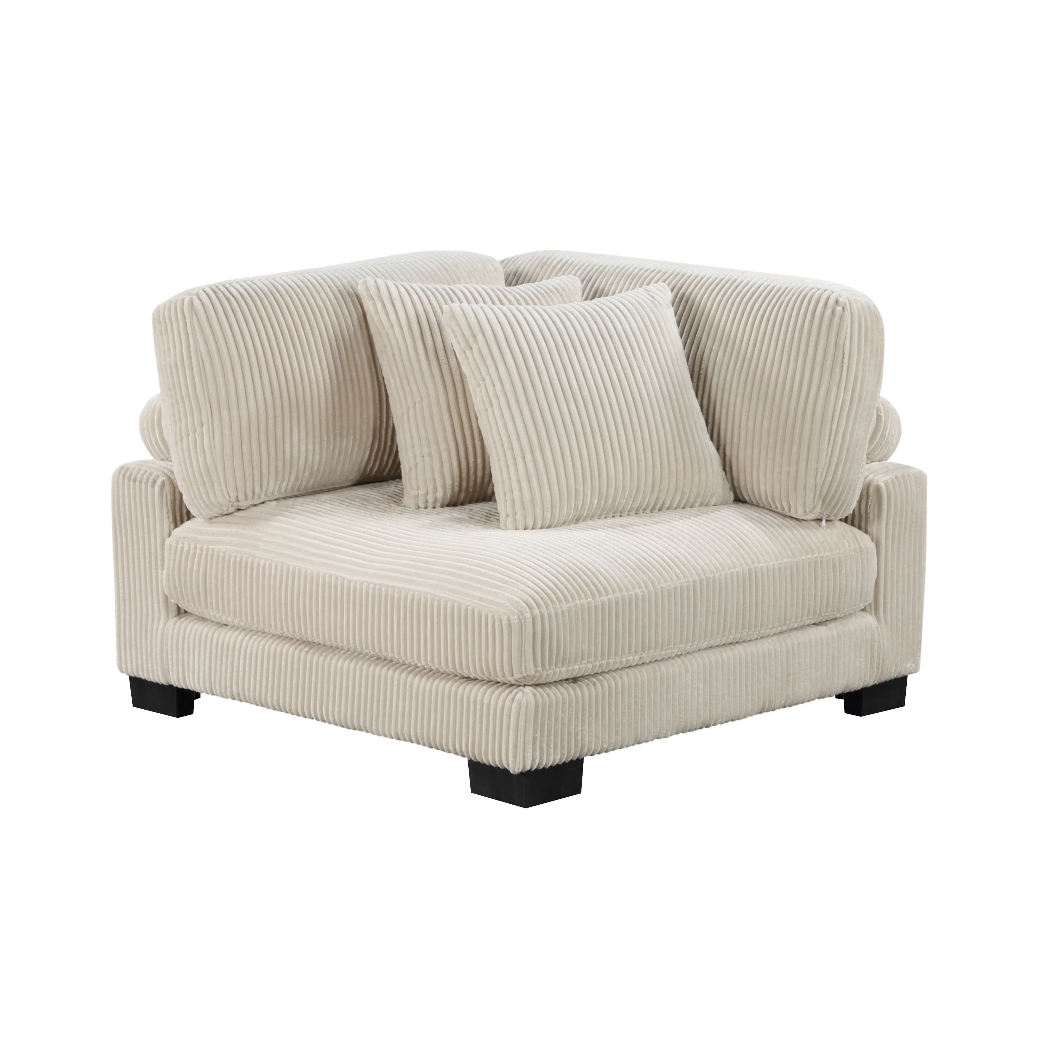 Traverse Beige 5-Piece Modular Sectional with Reversible Chaise and Ottoman - Image 2