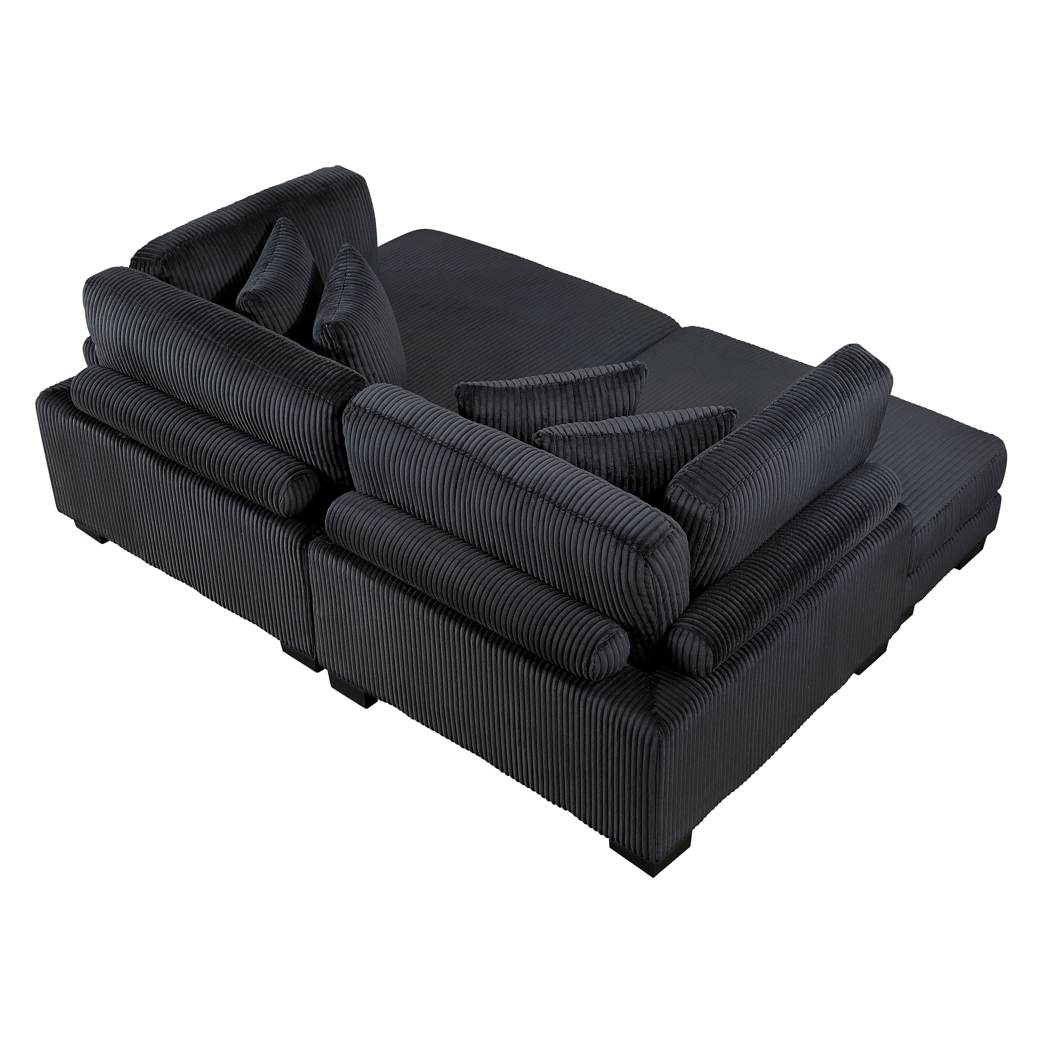 Traverse Black 2-Piece Chaise Lounge - Image 4