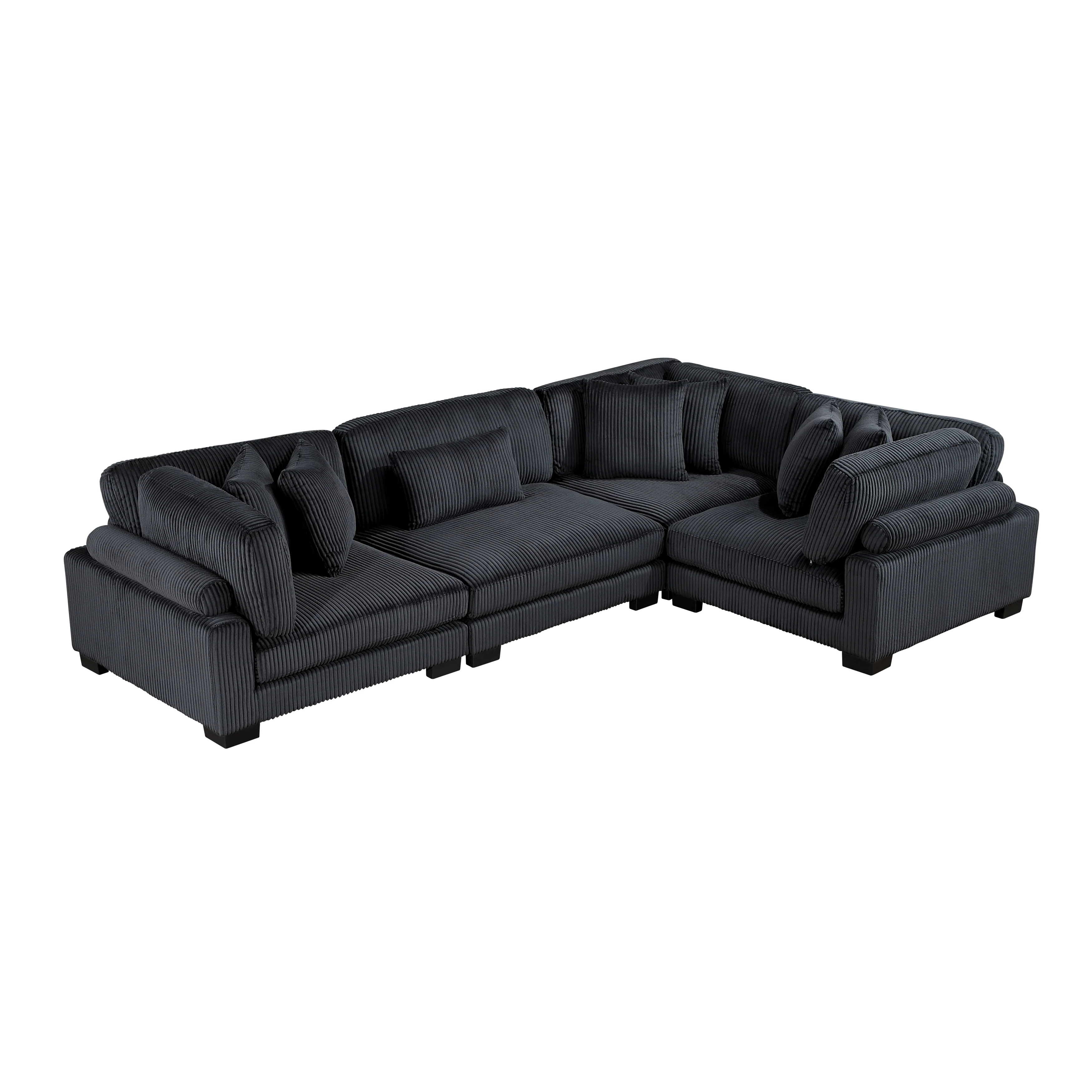 Traverse Black 4-Piece Modular Sectional - Image 2