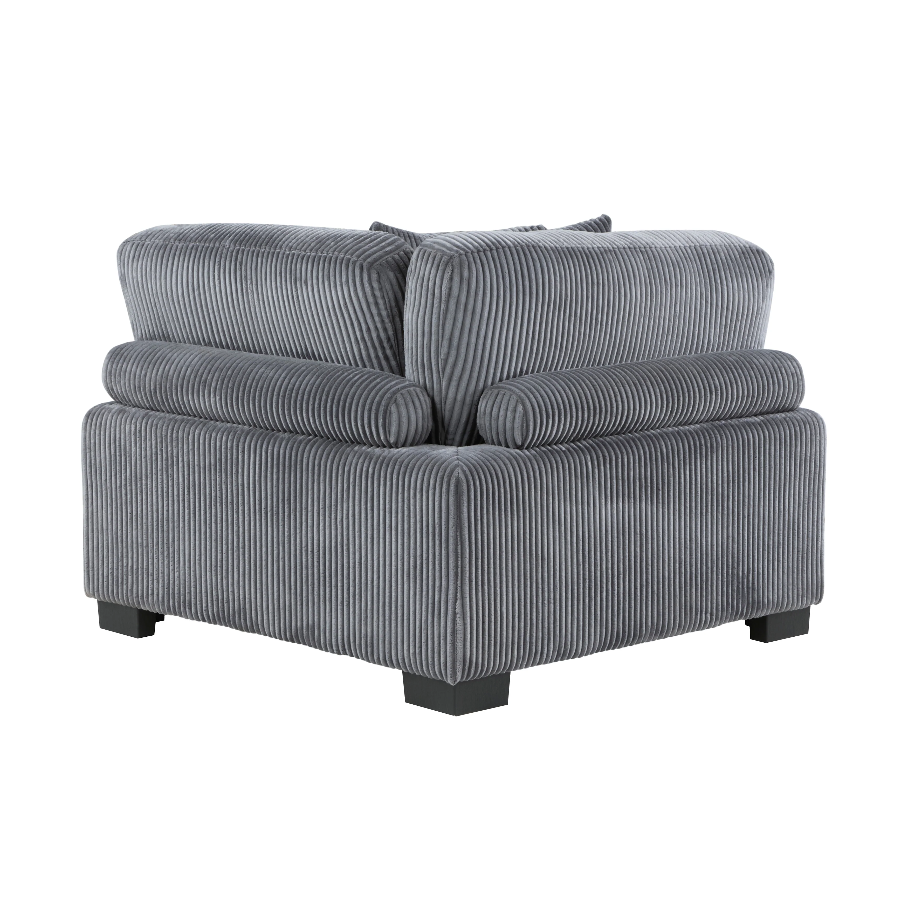 Traverse Gray 4-Piece Modular Sectional with Reversible Chaise and Ottoman - Image 4