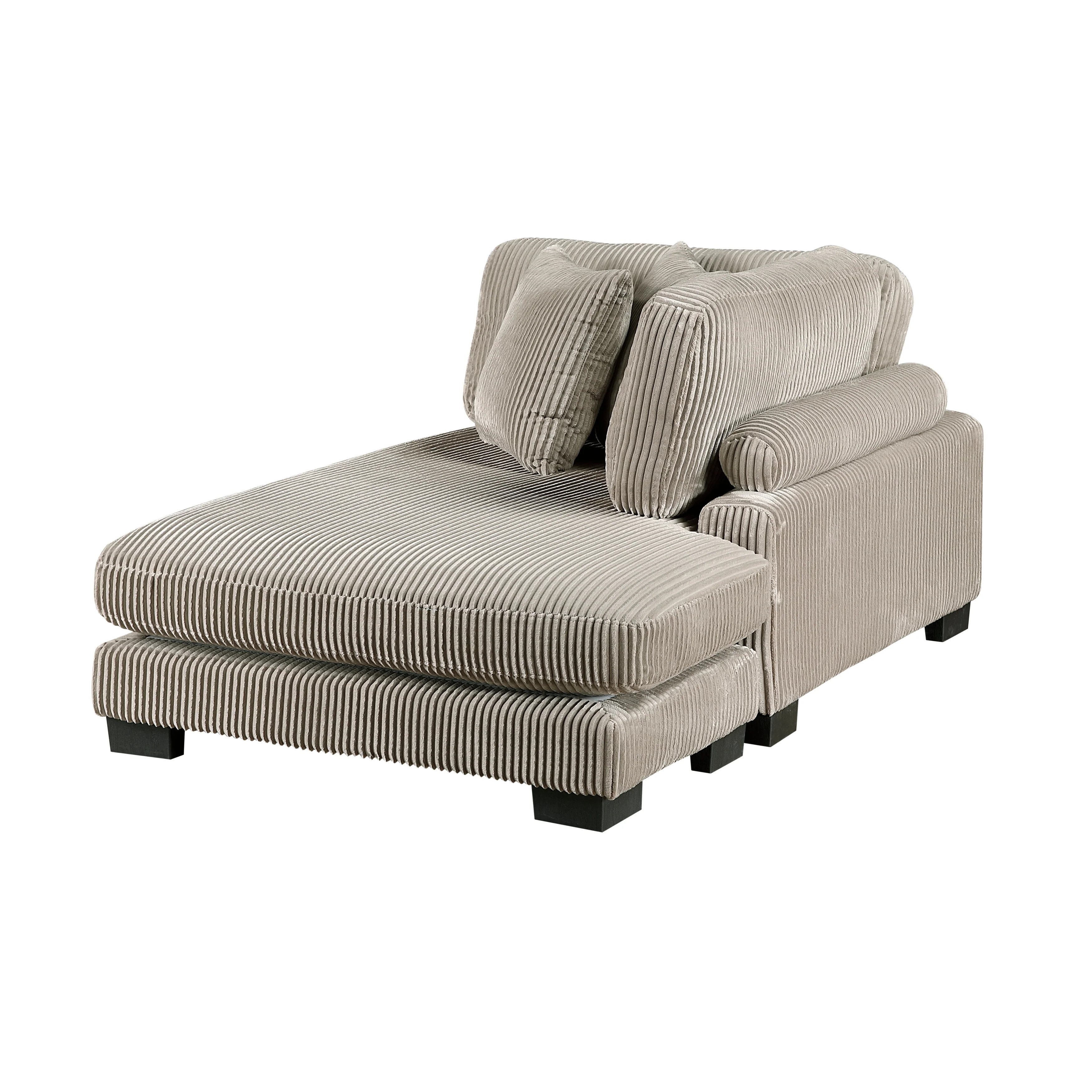 Traverse Taupe 4-Piece Modular Sectional with Reversible Chaise and Ottoman - Image 4
