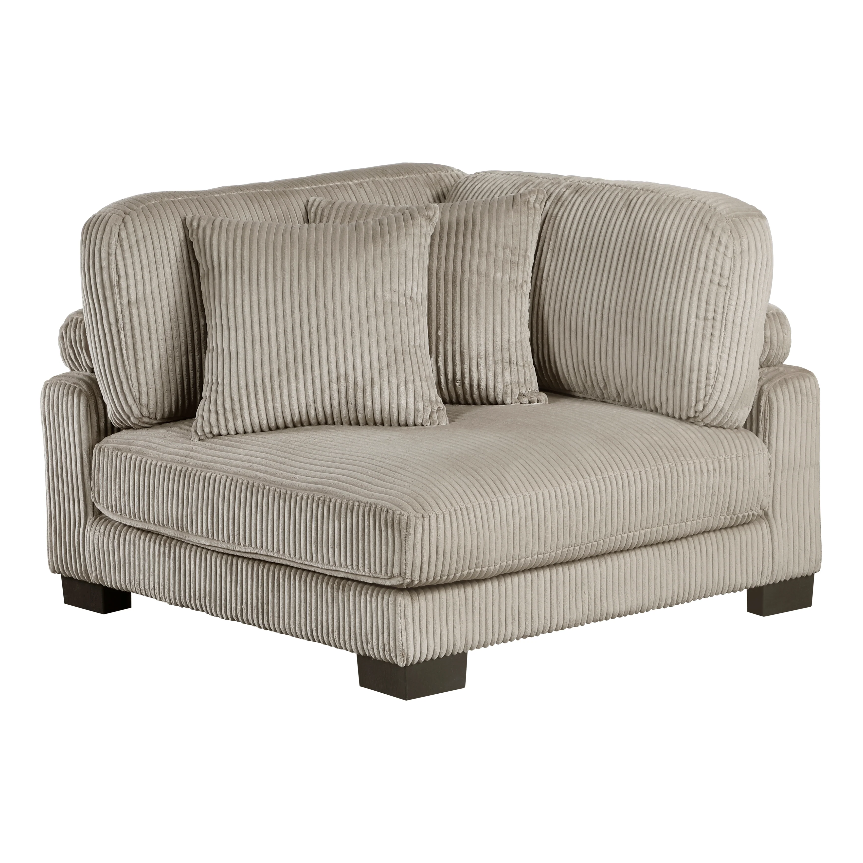 Traverse Taupe 5-Piece Modular Sectional with Ottoman - Image 2