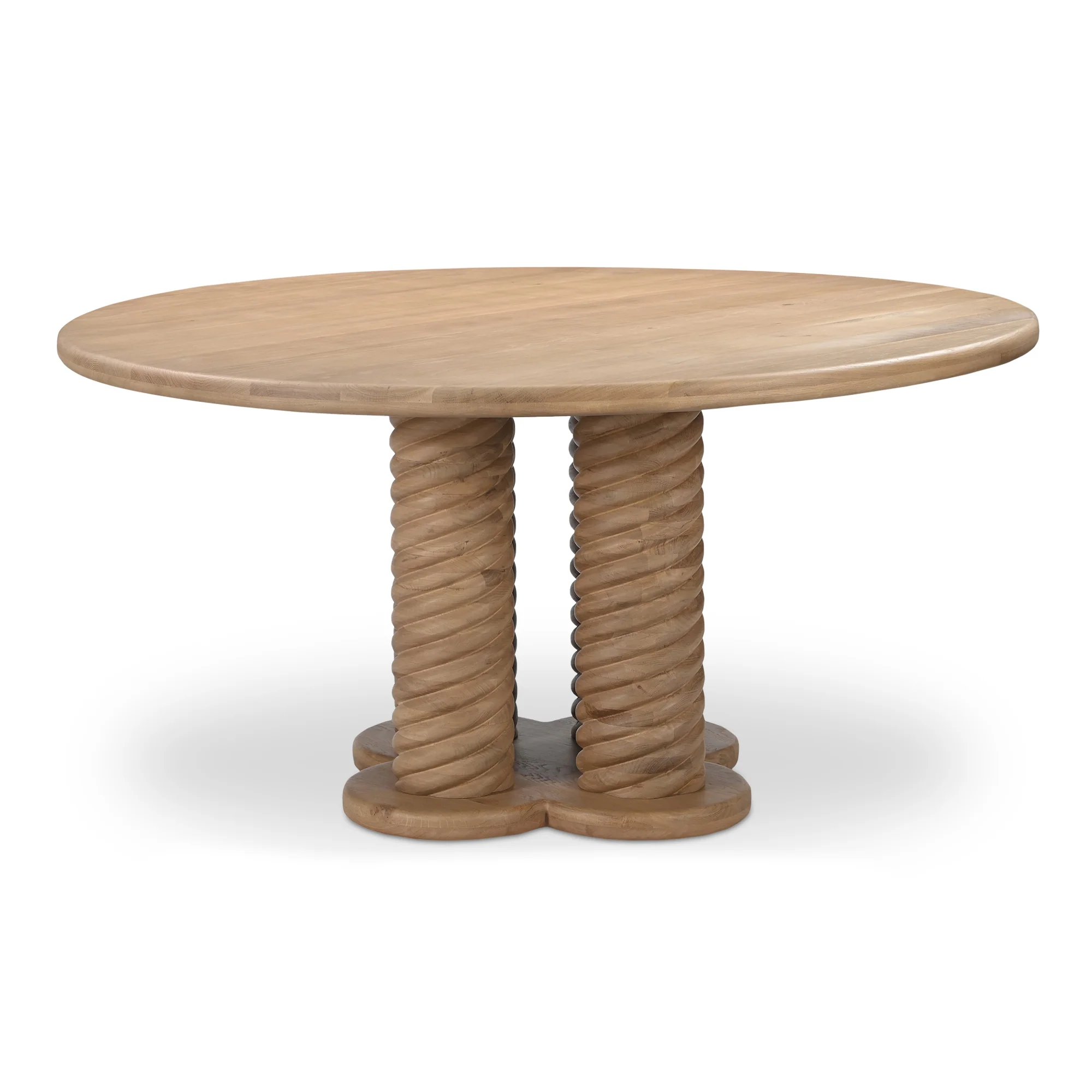 Treccia Oak Round Dining Table - Image 3