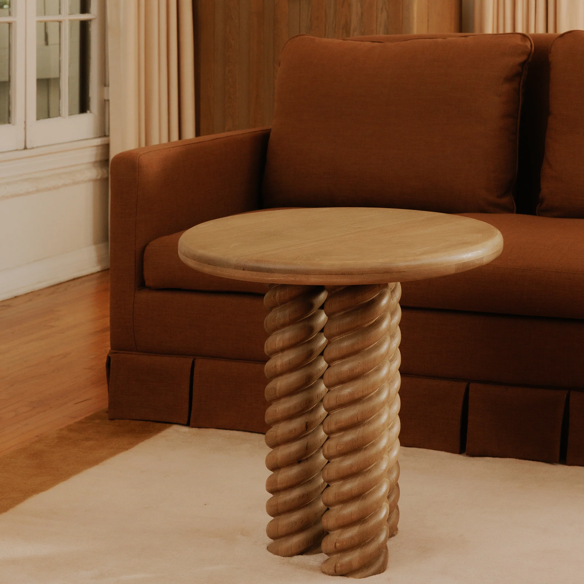 Treccia Oak Side Table - Image 2