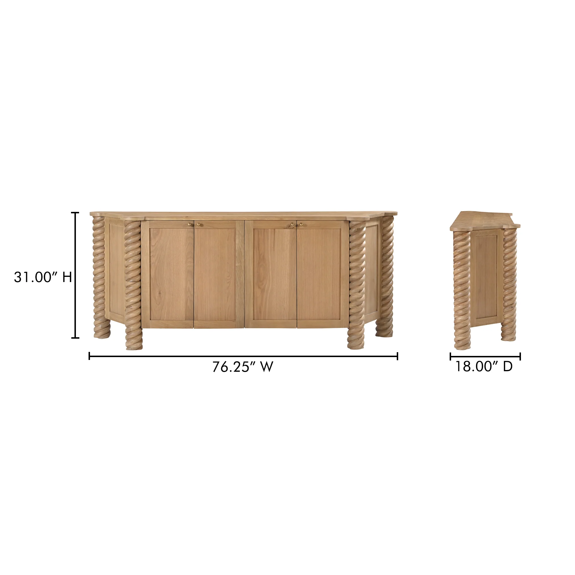 Treccia Oak Sideboard - Image 10
