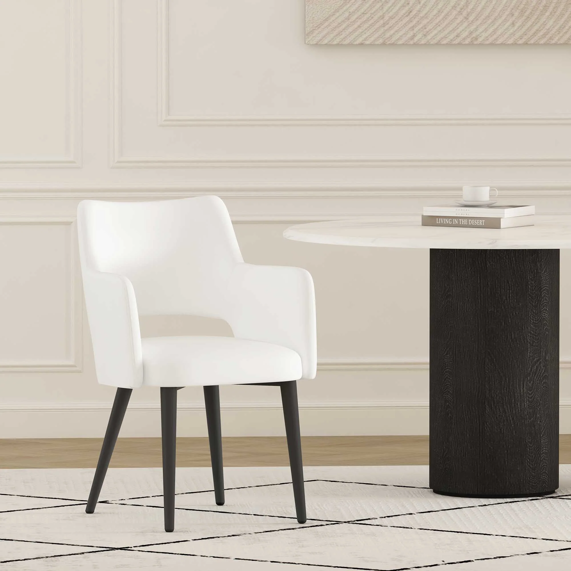 Tremont Dining Arm Chair in White - Image 2
