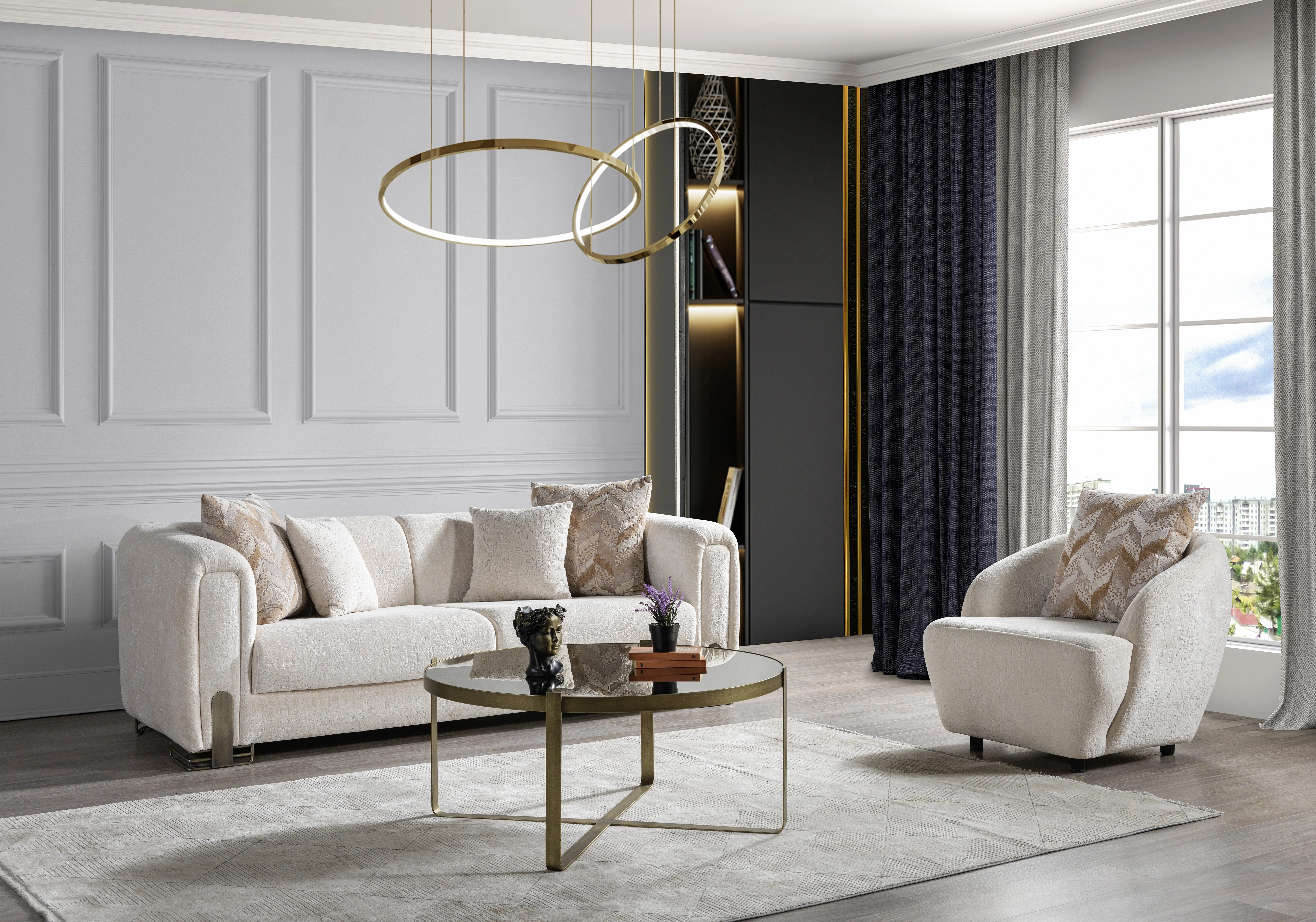 Trento Ivory Sofa - Image 13