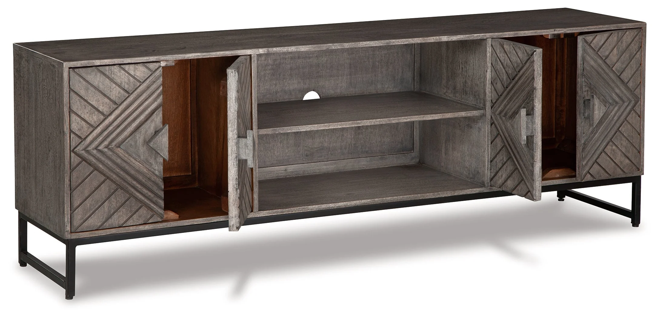 Treybrook Distressed Gray Accent Cabinet (Online Special Price) - Image 3