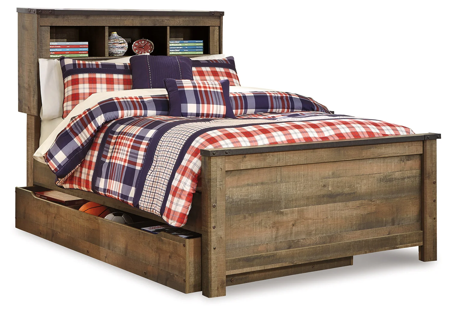 Trinell Brown Full Bookcase Bed w/Storage (Online Special Price) - Image 2