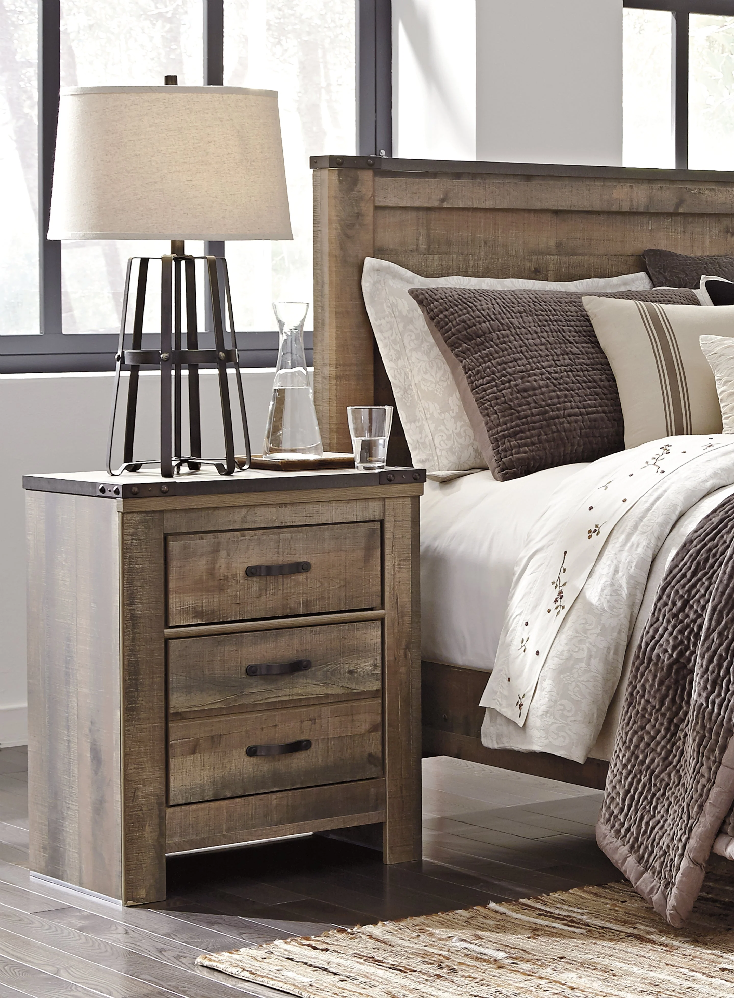 Trinell Brown Twin Bookcase Storage Bedroom Set with Dresser, Mirror and Nightstand (Online Special Price) - Image 7