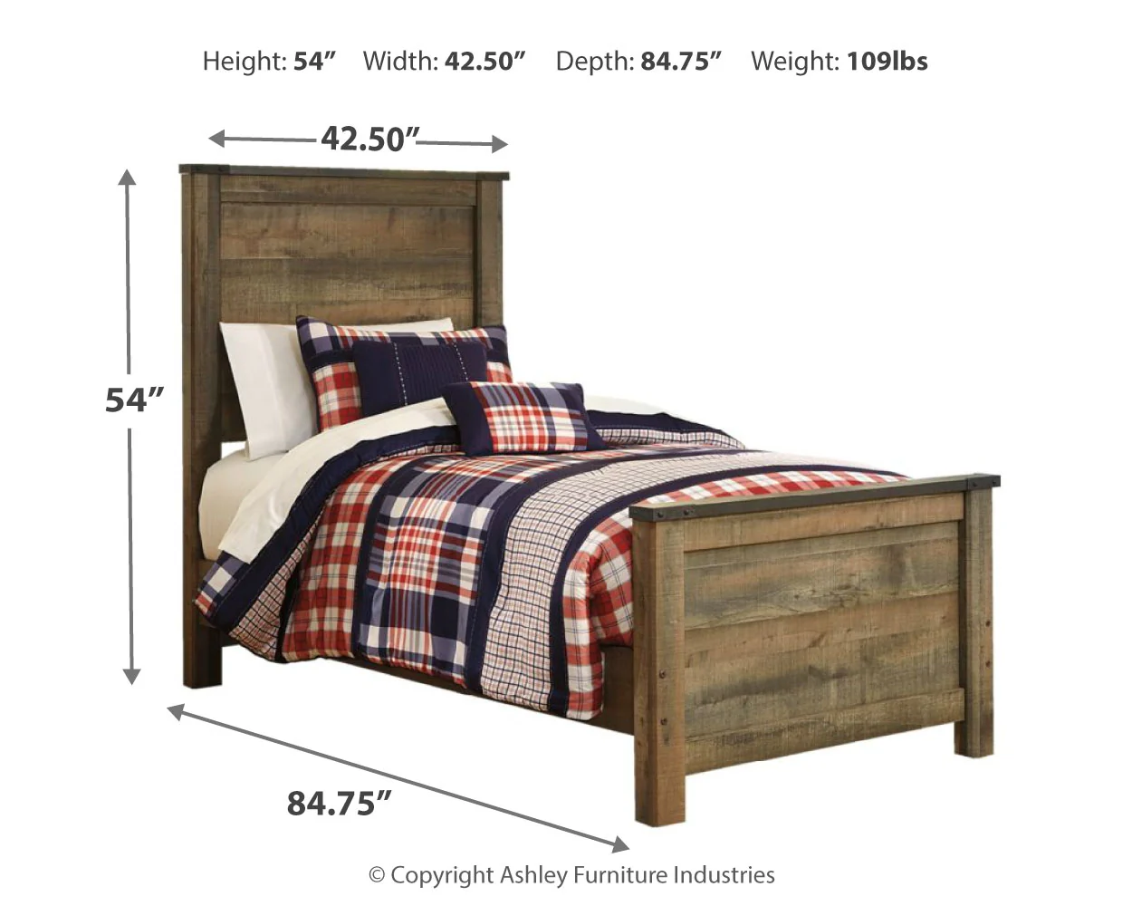 Trinell Brown Twin Panel Bed, Dresser and Mirror (Online Special Price) - Image 4
