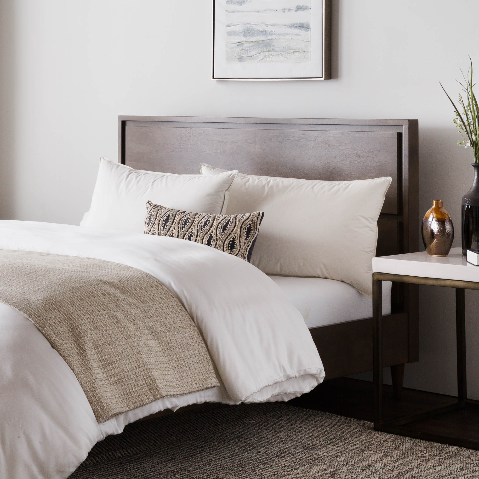 TripleLayer White Queen Down Pillow - Image 3