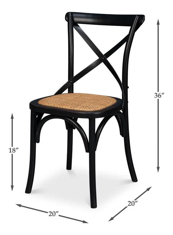 Tuileries Gardens Black Side Chair (Set of 2) - Image 14