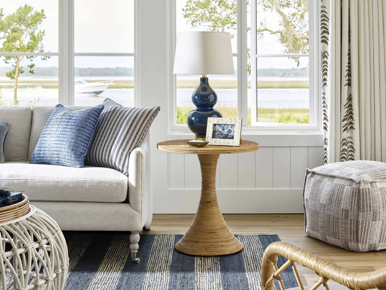 Tulum Natural Rattan Accent Table