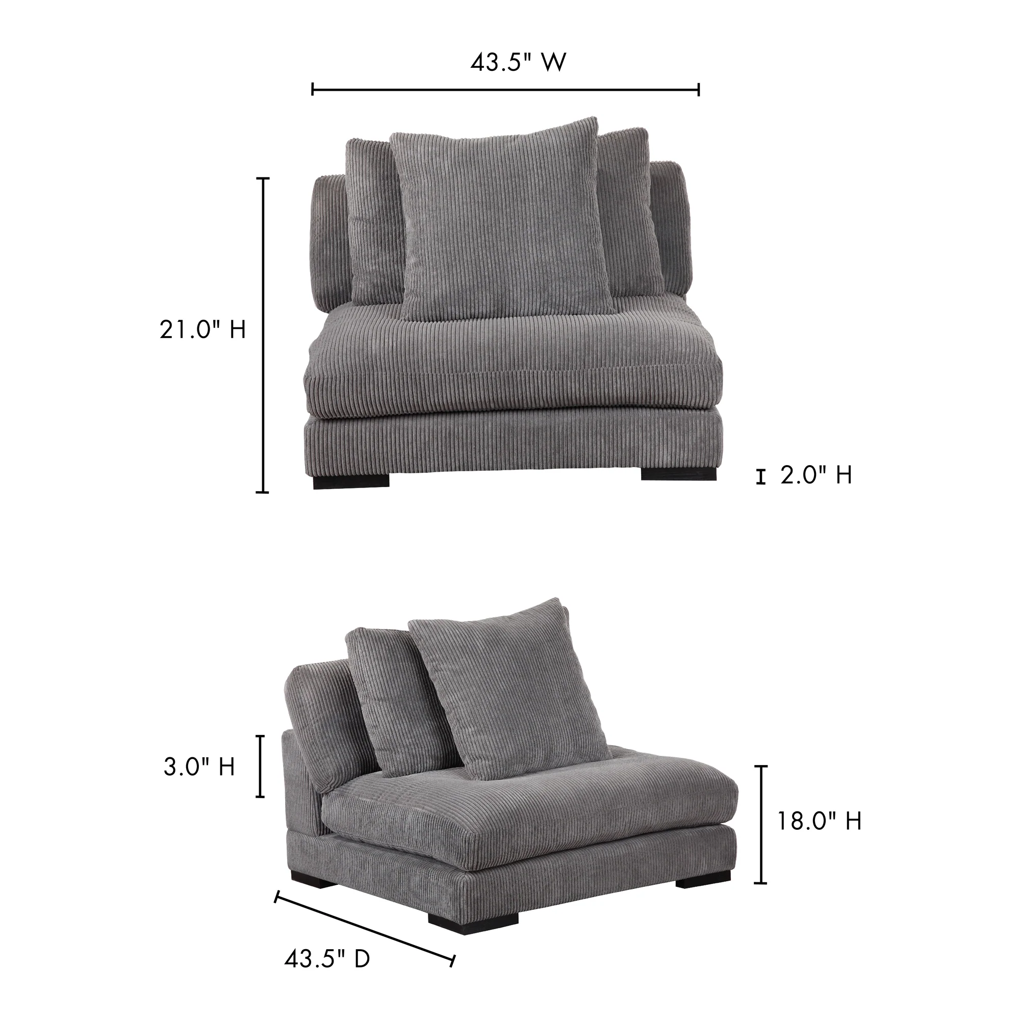Tumble Grey Slipper Chair - Image 9