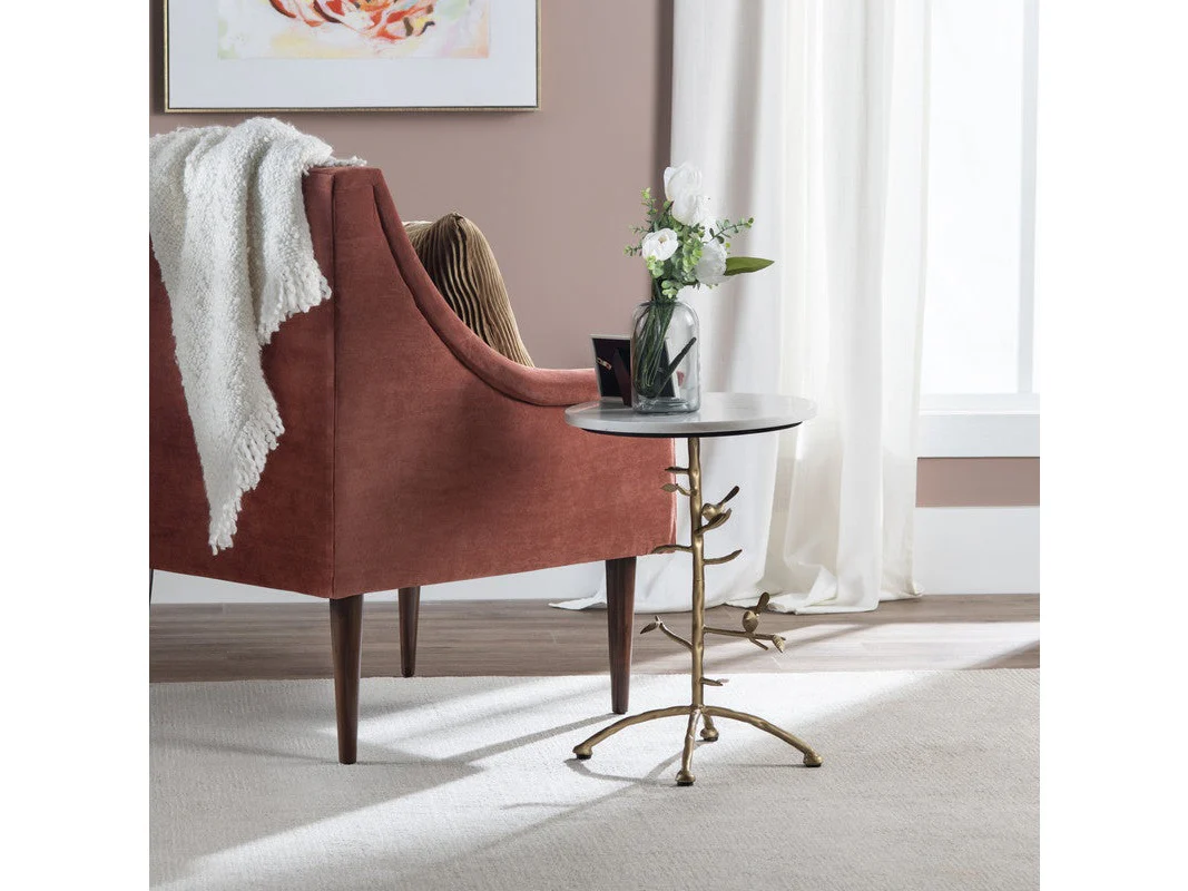 Tweety Bird White/Gold Accent Table