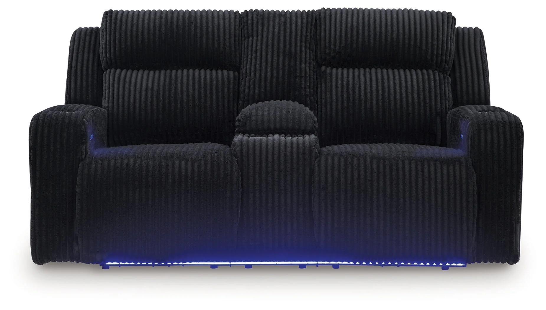 TwinBrooke Black Dual Power Reclining Loveseat with Console - Image 4