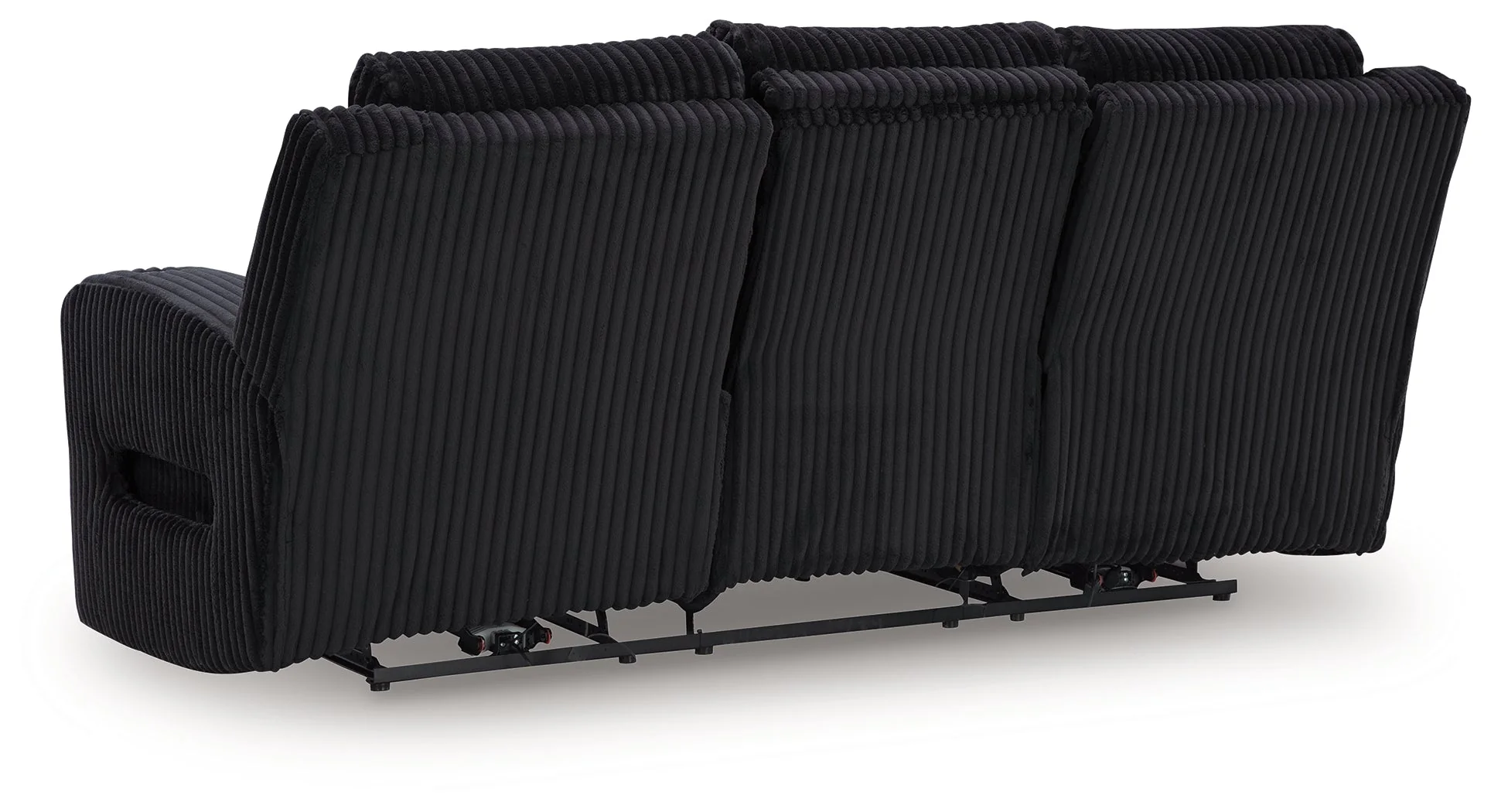 TwinBrooke Black Dual Power Reclining Sofa - Image 5