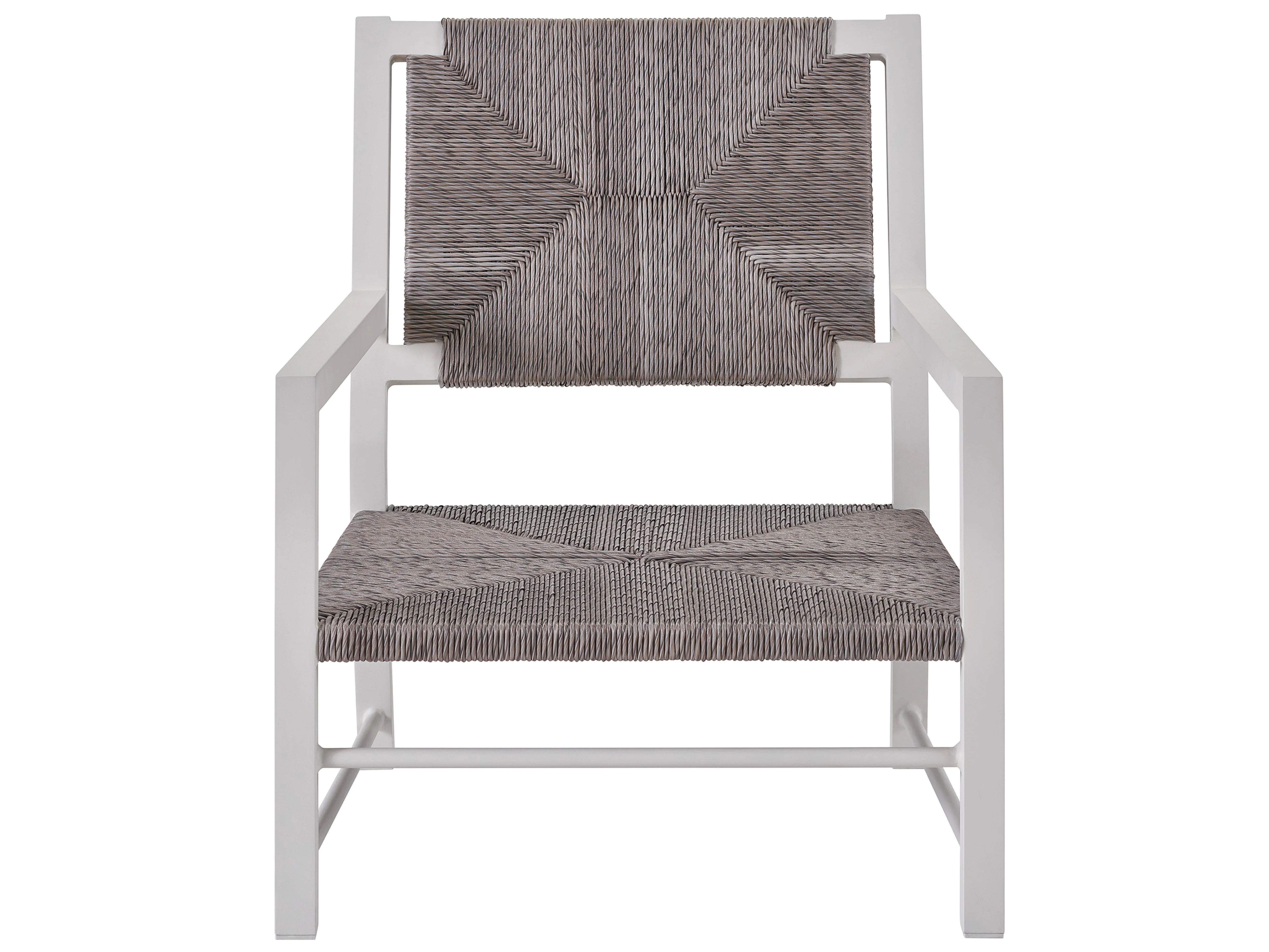 Tybee Chalk Aluminum/Greige Wicker Lounge Chair - Image 5