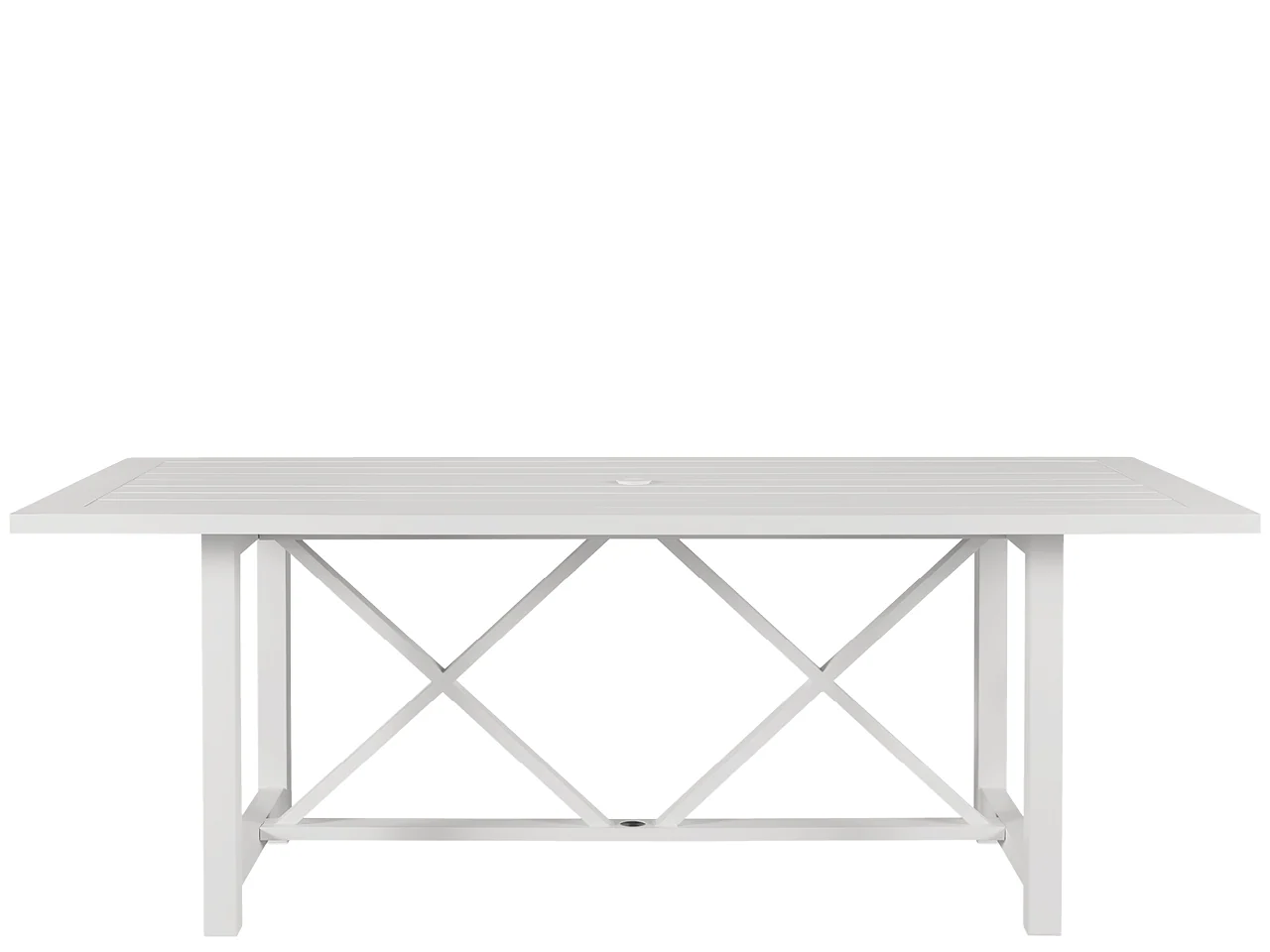 Tybee Chalk Aluminum Rectangular Dining Table - Image 2
