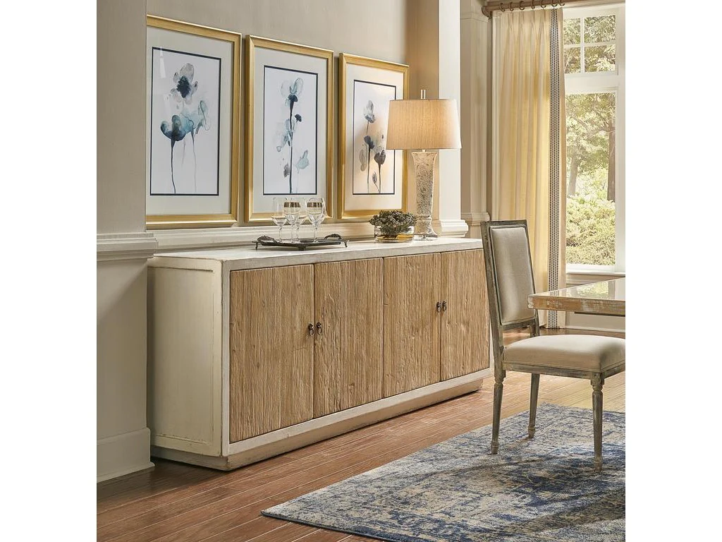 Urban Form White/Natural Modern Sideboard