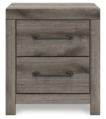 Urbanoore Brown Gray 22" 2 Drawer Charging Nightstand (Online Special Price) - Image 5
