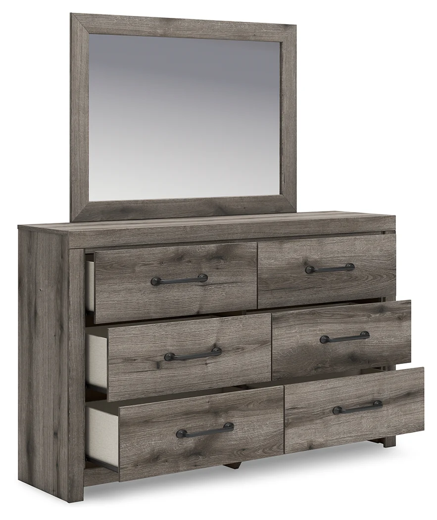 Urbanoore Brown 6 Drawer Dresser and Mirror - Image 2