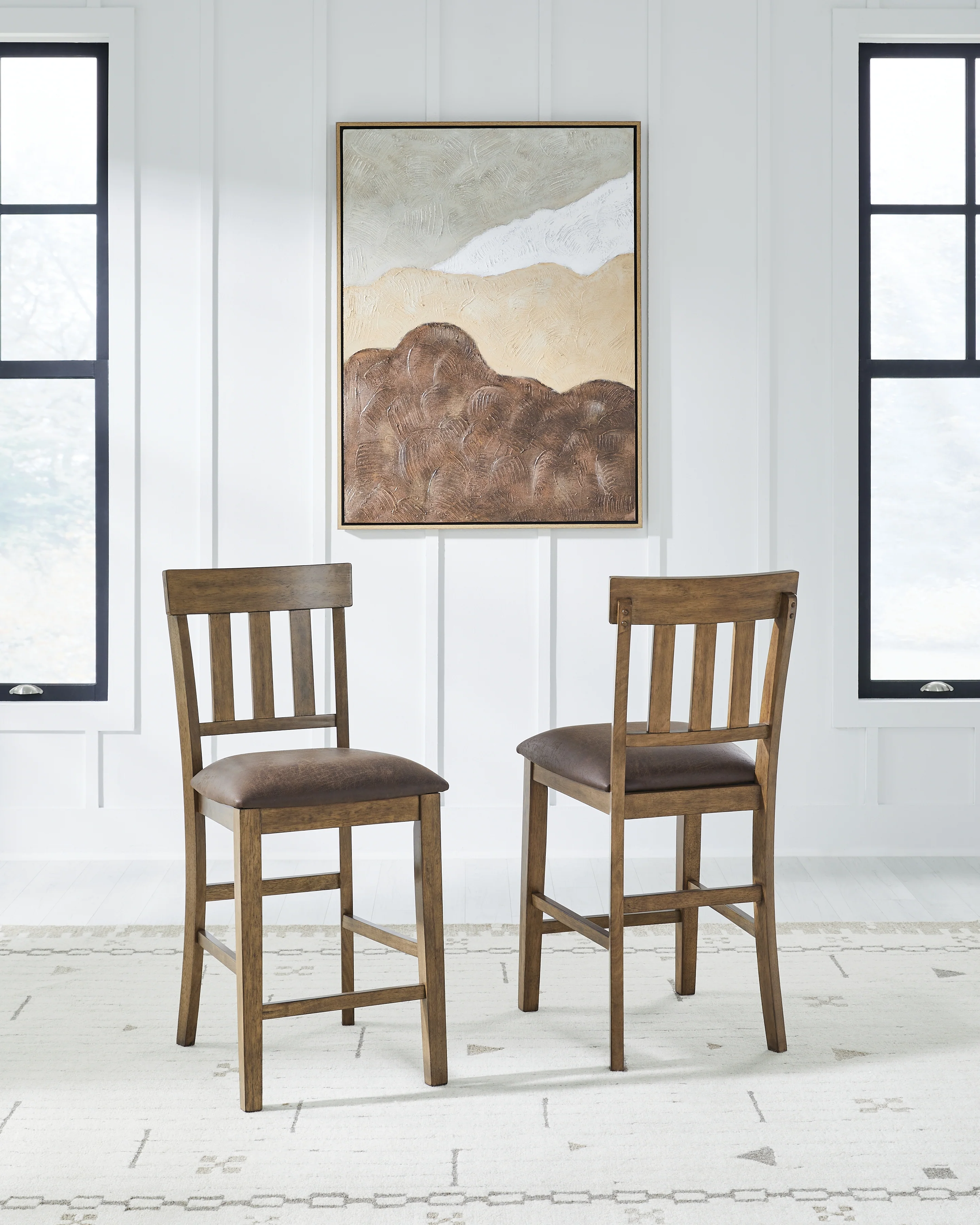 Urbinforte Light Brown Counter Height Extension Dining Table and 6 Barstools - Image 12