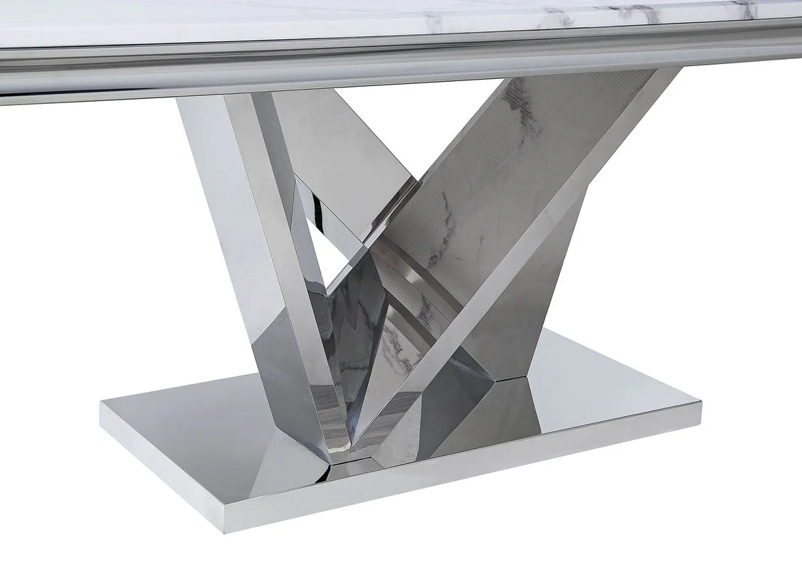 Valdevers Chrome Dining Table - Image 3