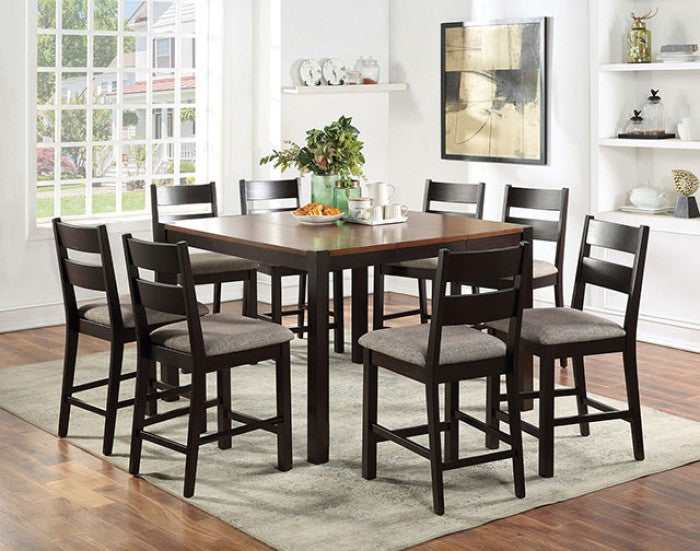 Valdor Dark Oak & Espresso Counter Height Table w/ Leaf - Image 4