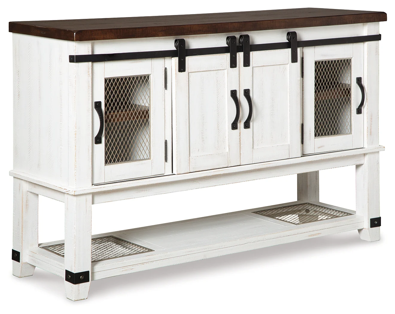 Valebeck Multi Counter Height Dining Table, 6 Barstools and Server - Image 4