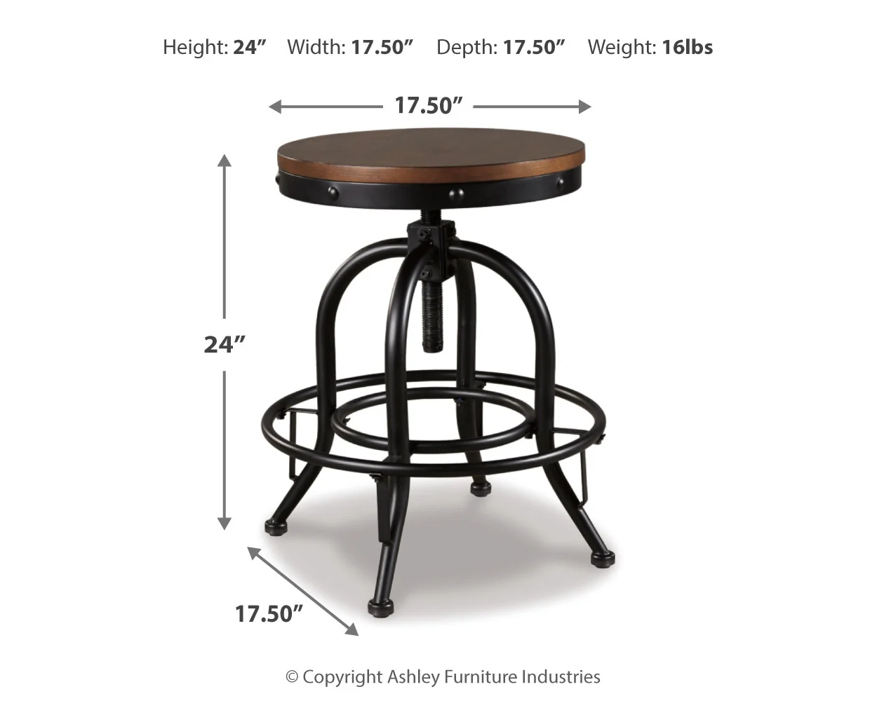 Valebeck Multi Counter Height Dining Table, 6 Barstools and Server - Image 8