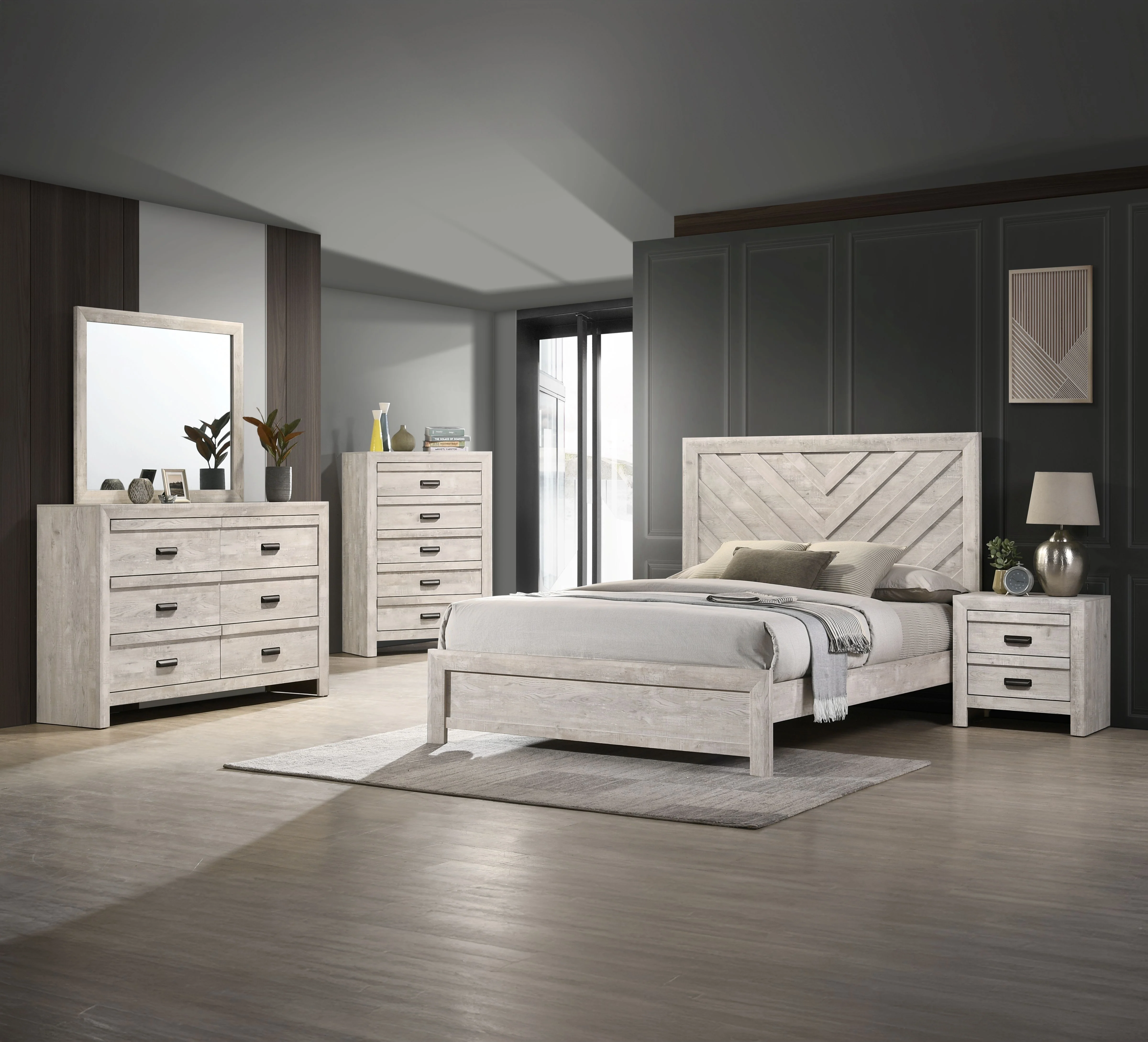 Valor Light Brown Dresser Mirror - Image 3
