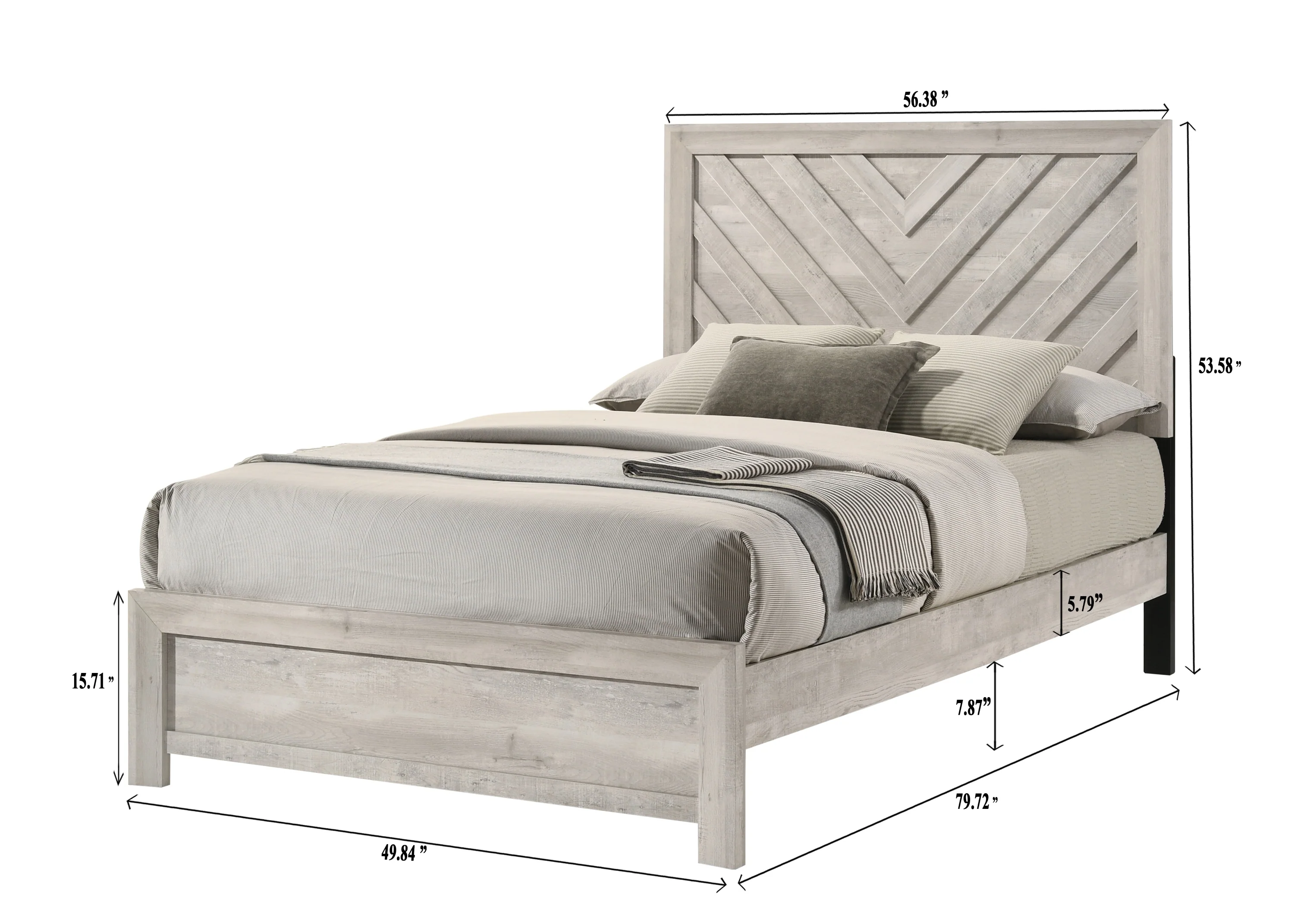 Valor Weathered Wood Full Panel Bed - Image 3