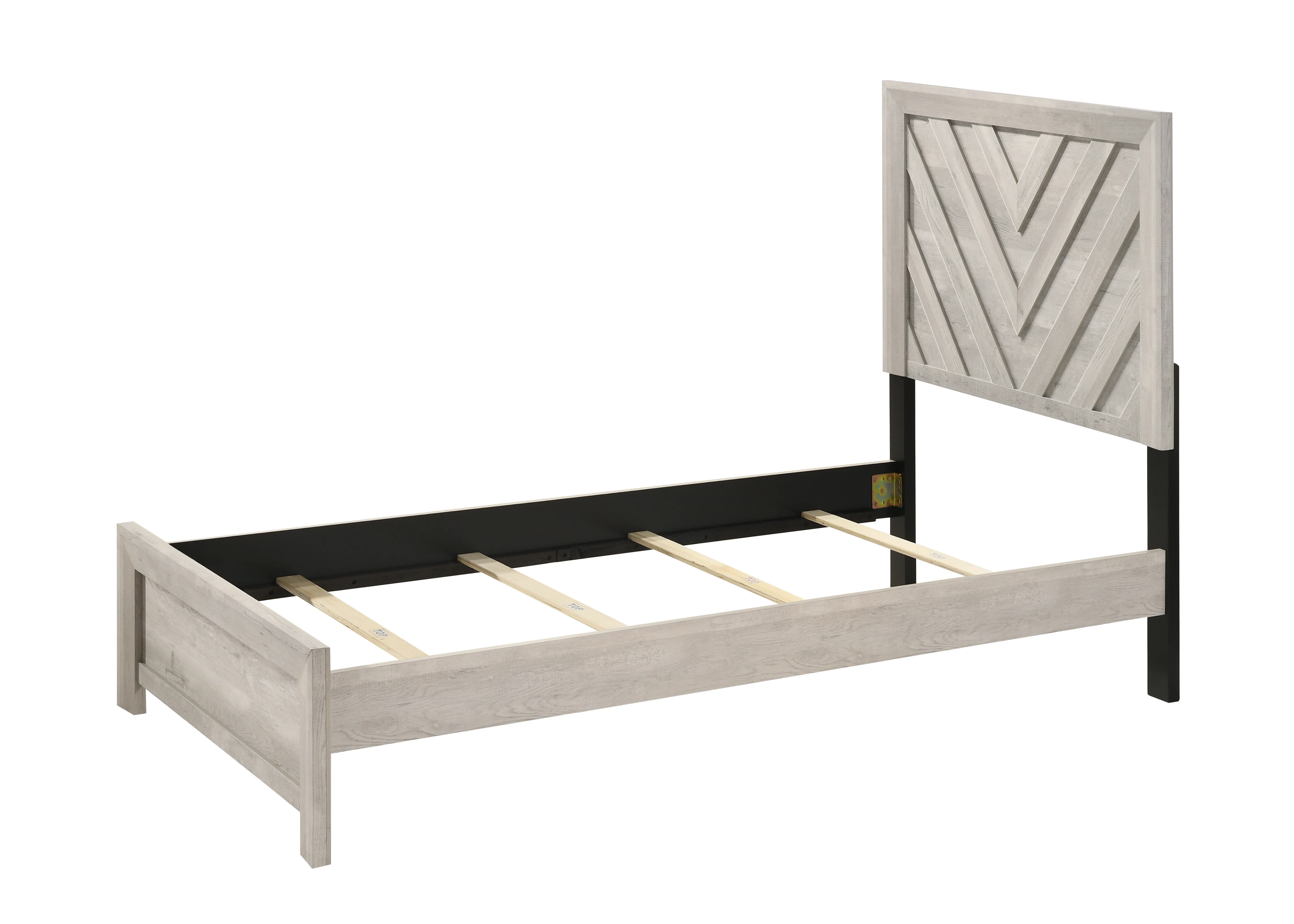 Valor Weathered Wood Twin Panel Bed - Image 2
