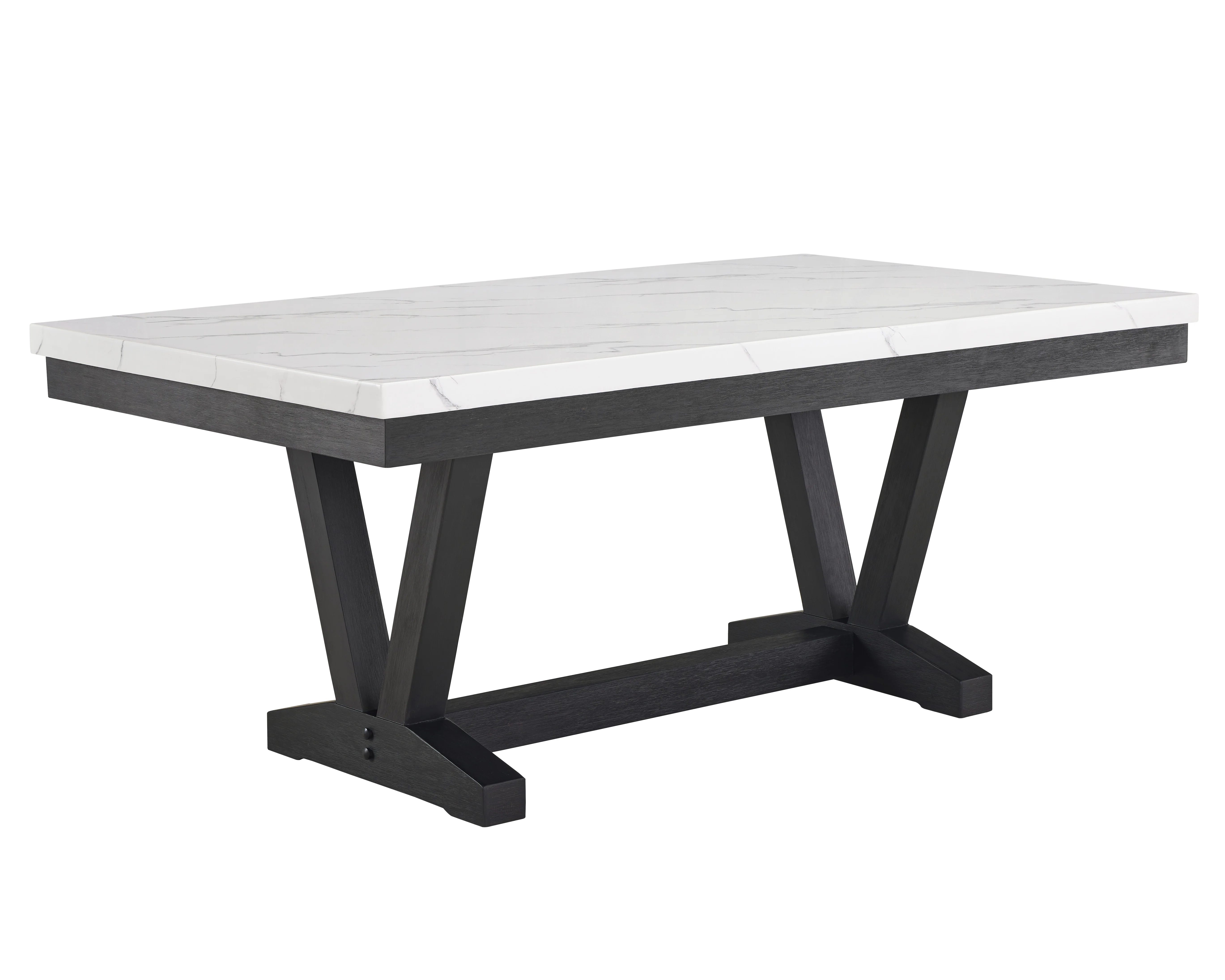 Vance Gray/Charcoal Faux Marble Top Dining Set - Image 7