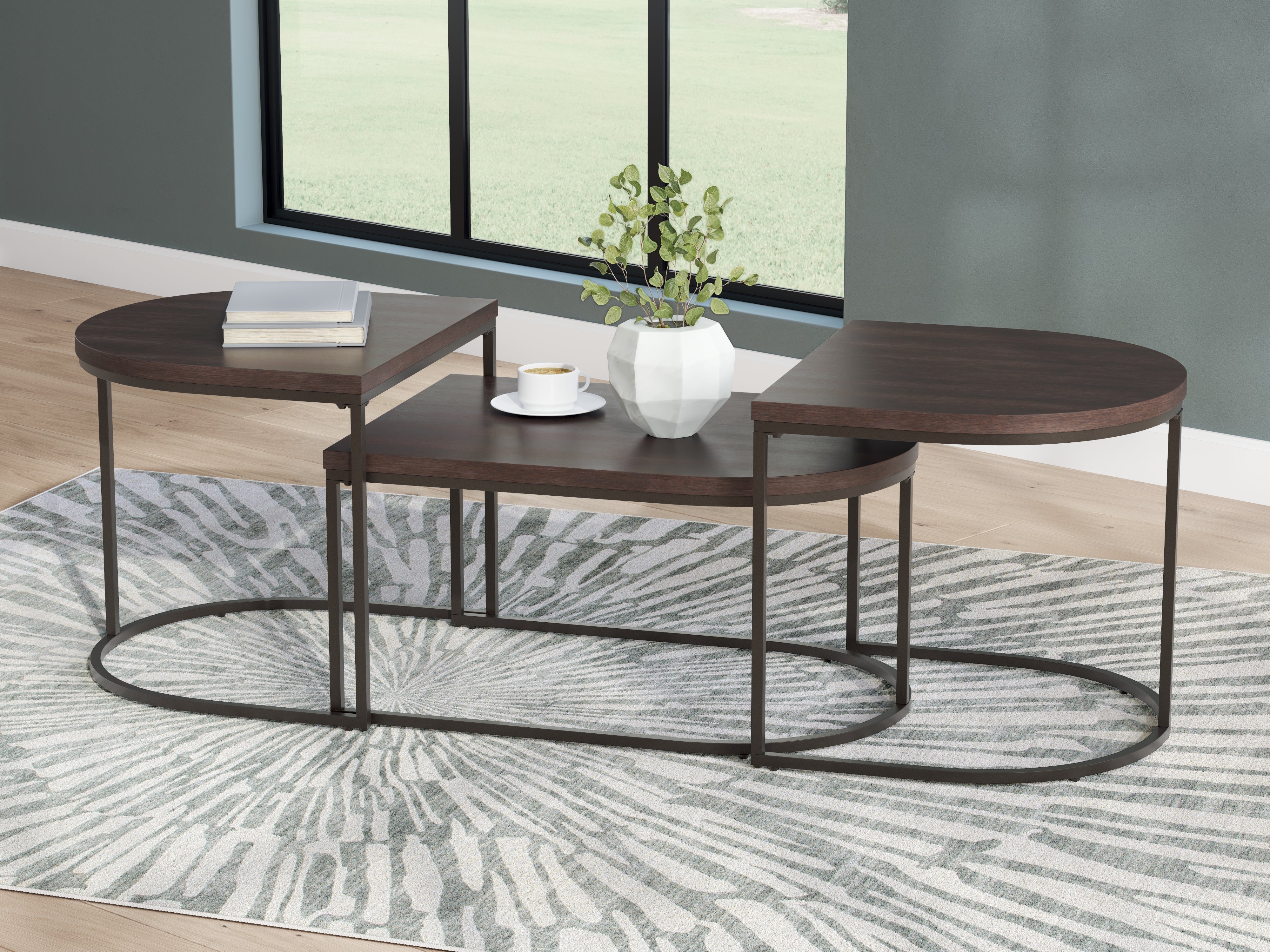 Vanmore Dark Brown Occasional Table Set (Set of 3) - Image 5