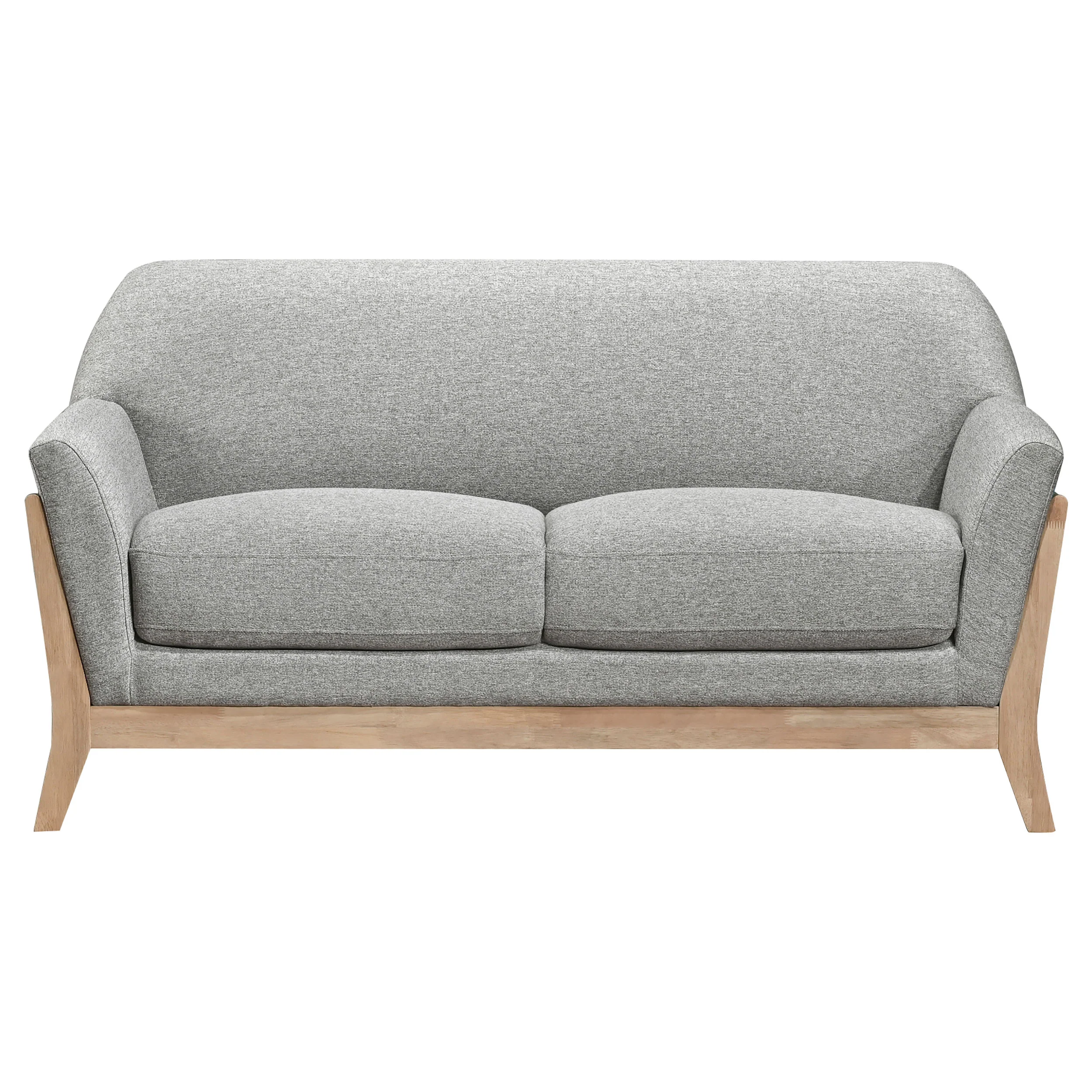 Vaughn Grey 2-piece Fabric Upholstered Flared Arm Sofa Set - Image 8
