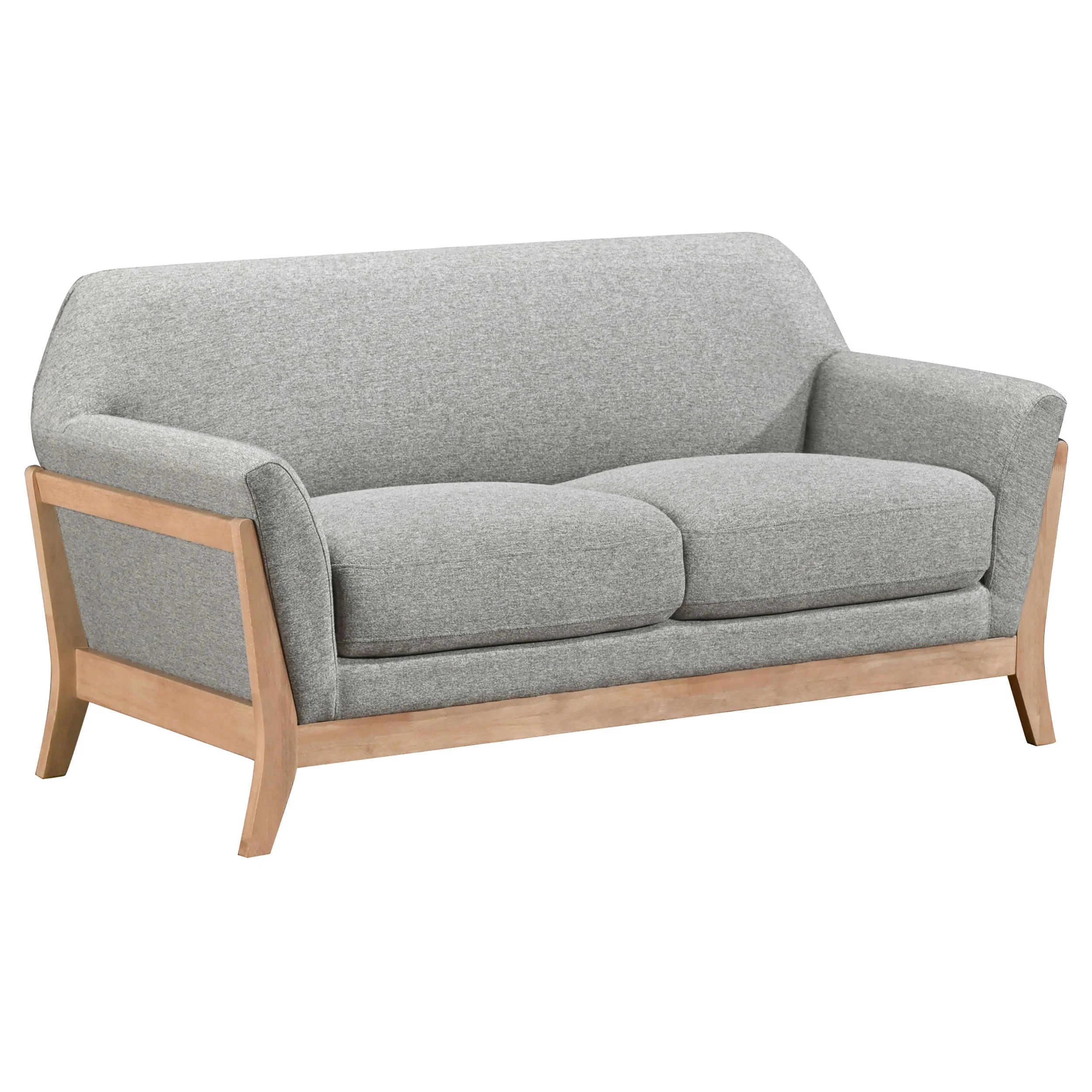 Vaughn Grey 3-piece Fabric Upholstered Flared Arm Sofa Set - Image 7