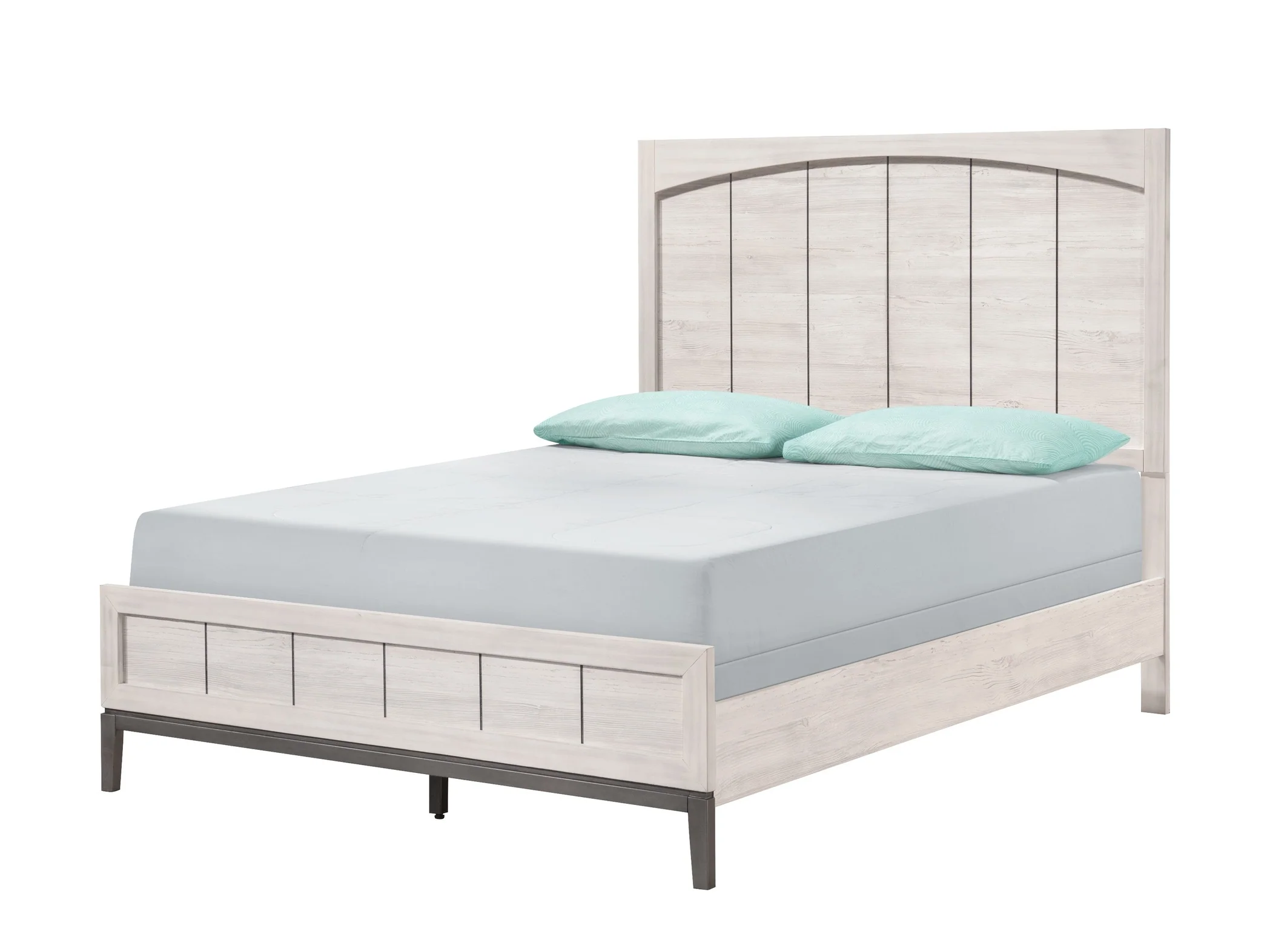 Veda Cream Queen Panel Bed