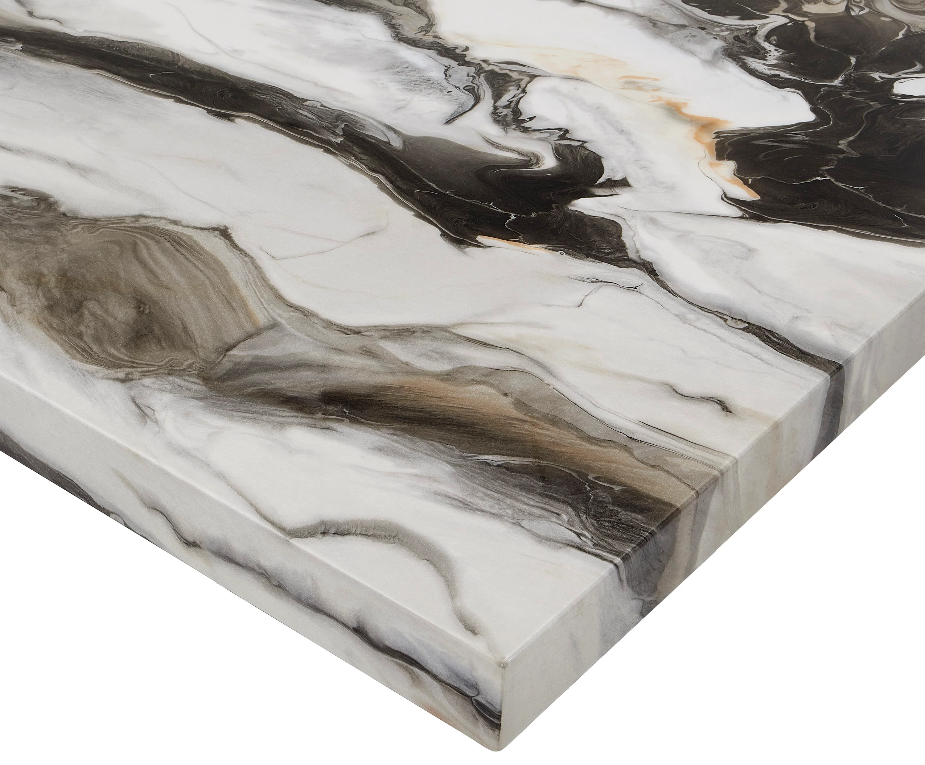 Vega Mocha/Black Faux Marble Top Counter Height Dining Set - Image 4