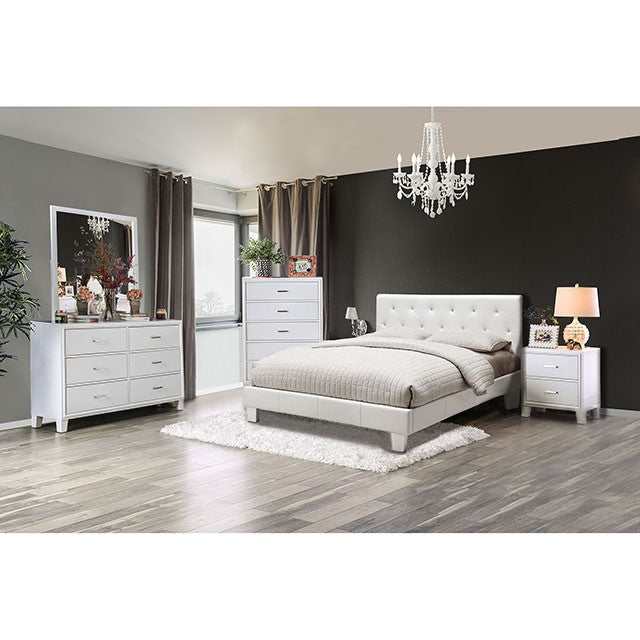 Velen White California King Bed - Image 2