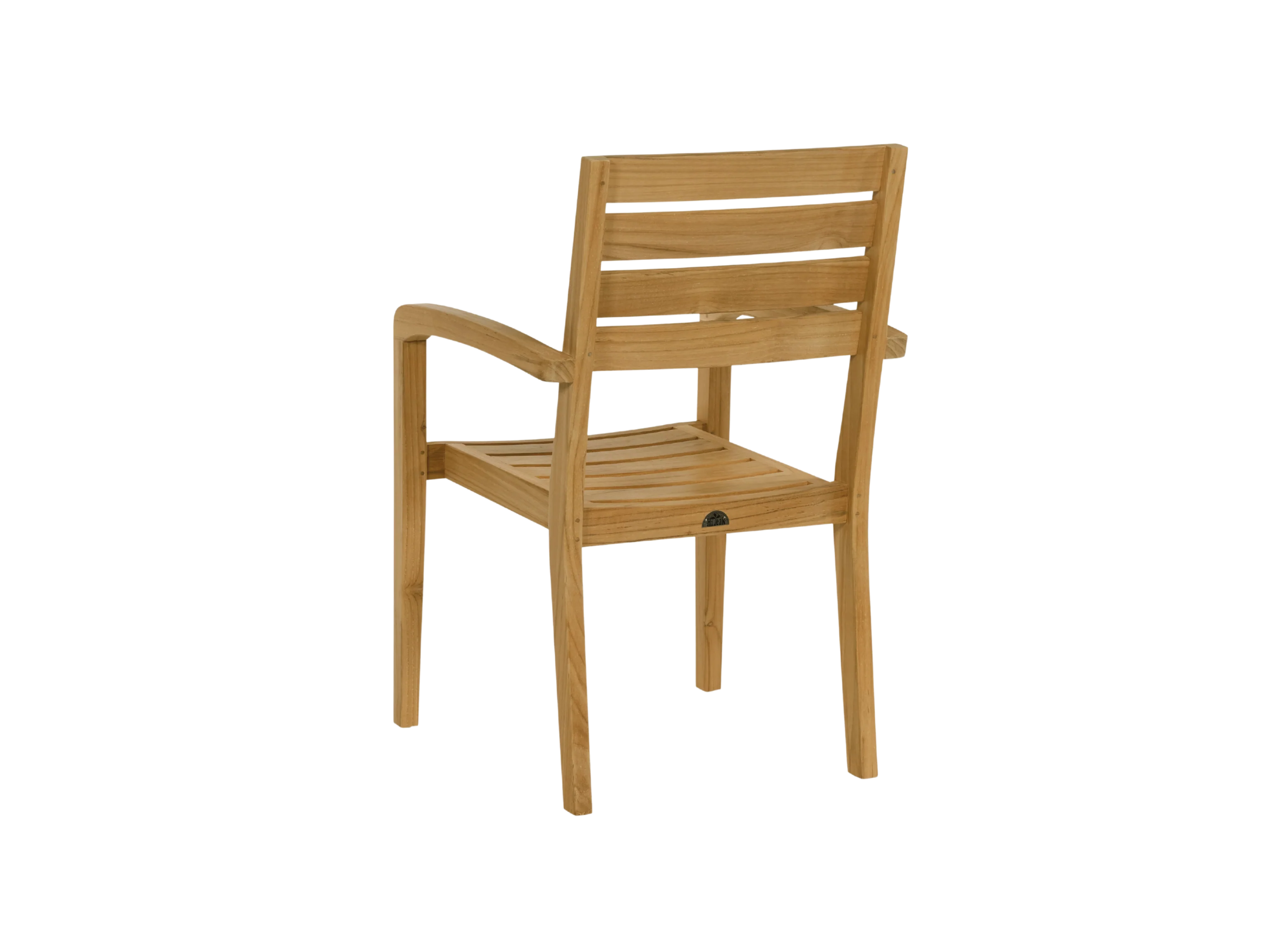 Venice 5-Piece Rectangular Teak Outdoor Dining Set with Extendable Table and Stacking Armchairs - Image 7