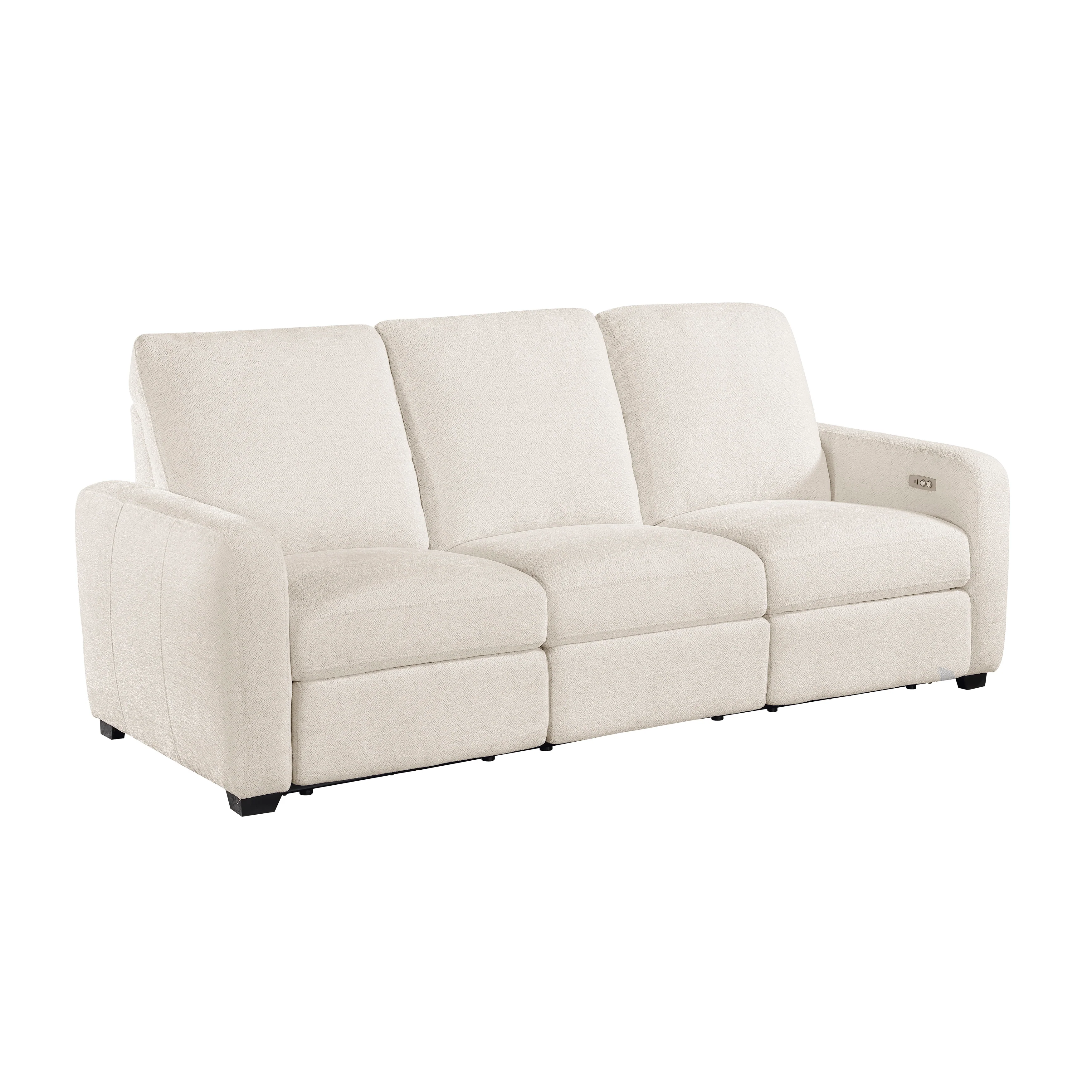 Vera Beige Power Double Reclining Sofa - Image 2