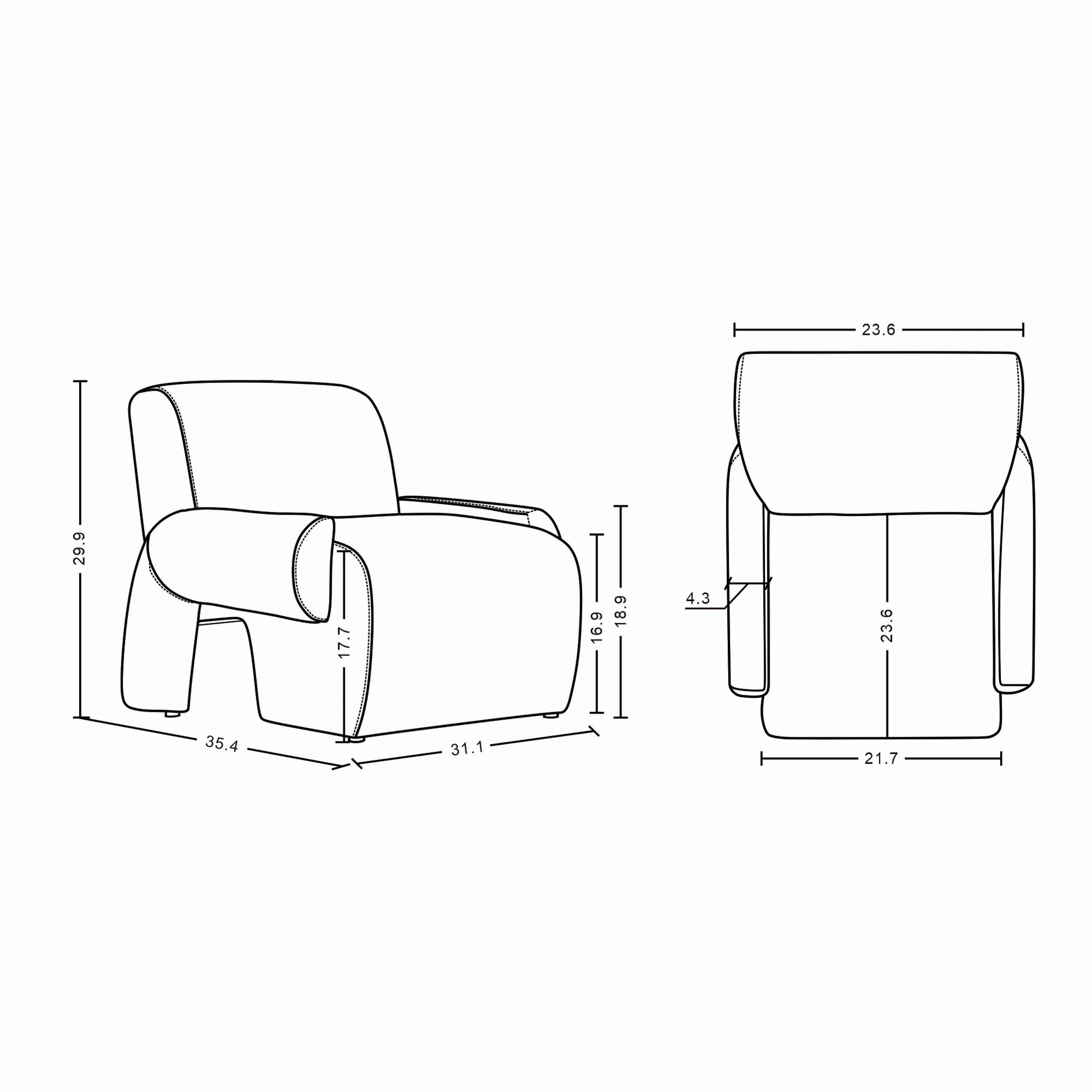 Verandah Accent Chair in Beige - Image 3